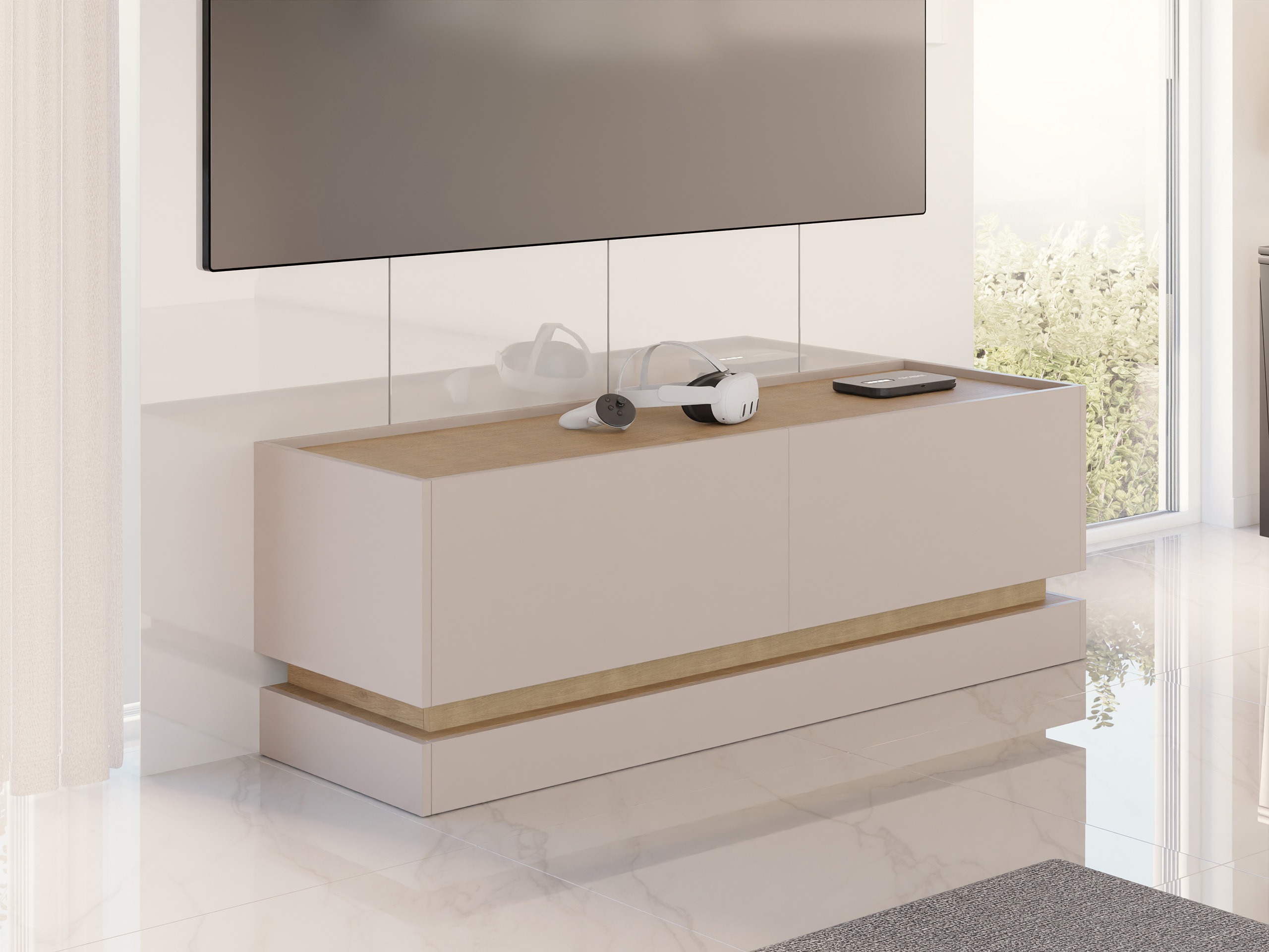 Έπιπλο τηλεόρασης Comfivo Tilia I (Κασμίρι + Δρυς)