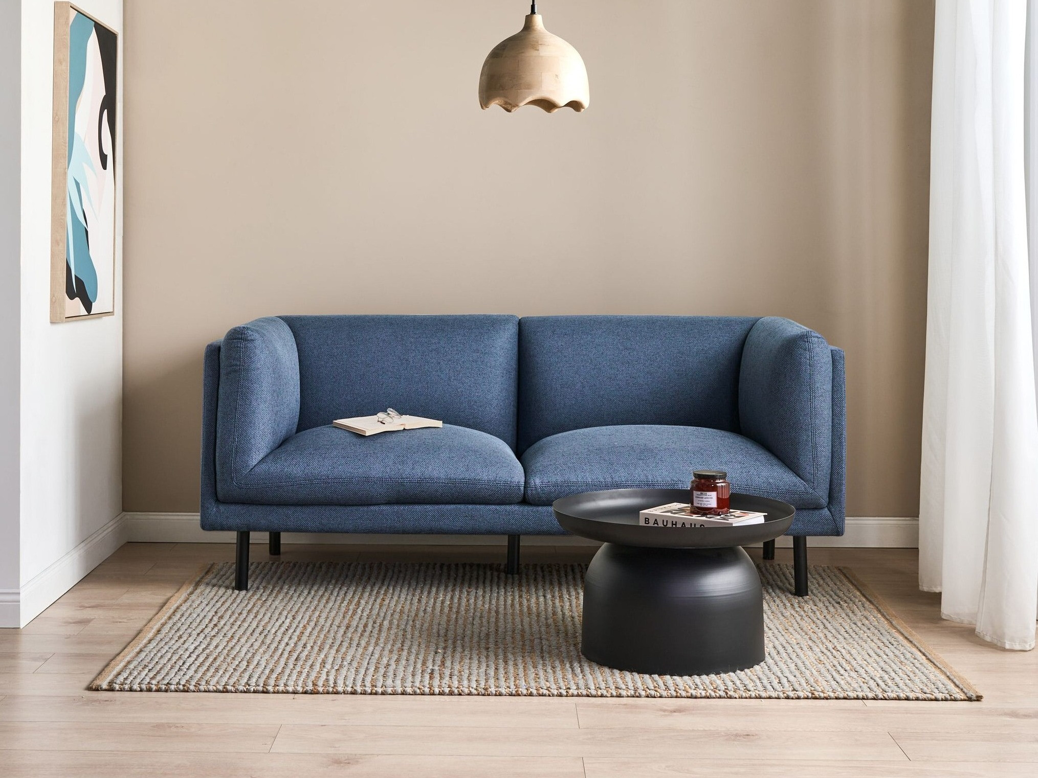 Καναπές Berwyn 2684 (Σκούρο μπλε)