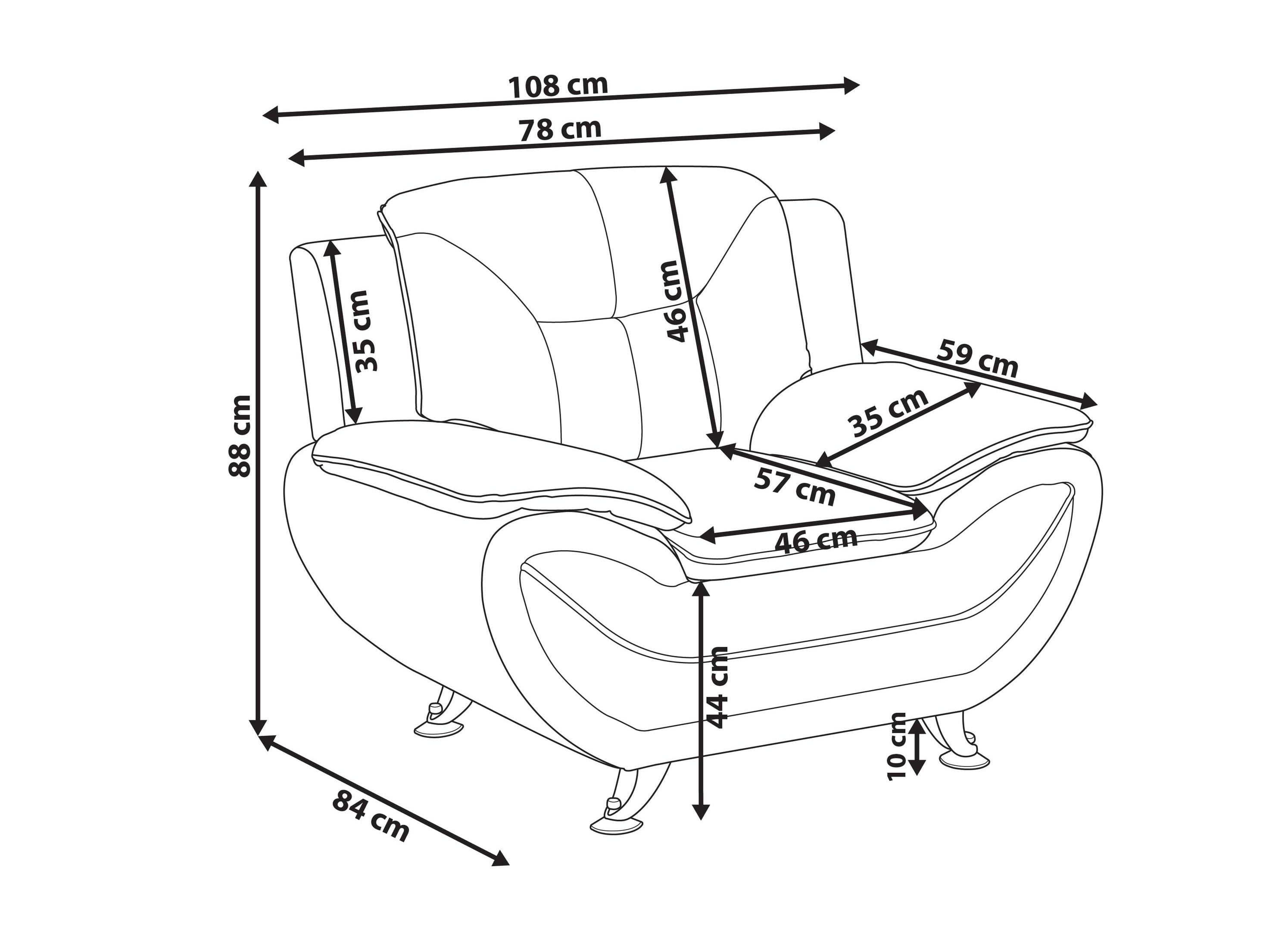 Πολυθρόνα Berwyn 1092 (Γκρι)