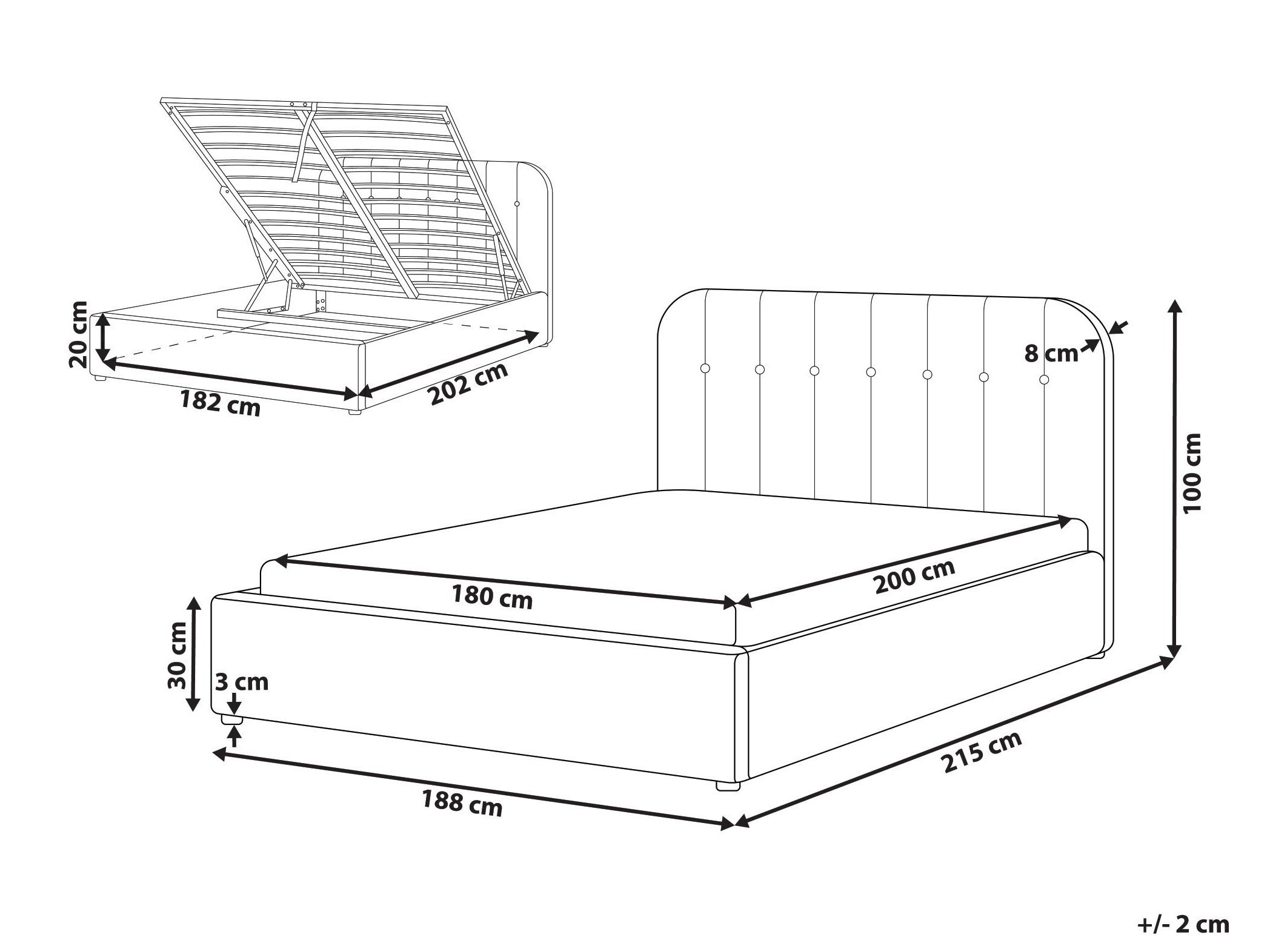 Bed Berwyn 3092 (White)