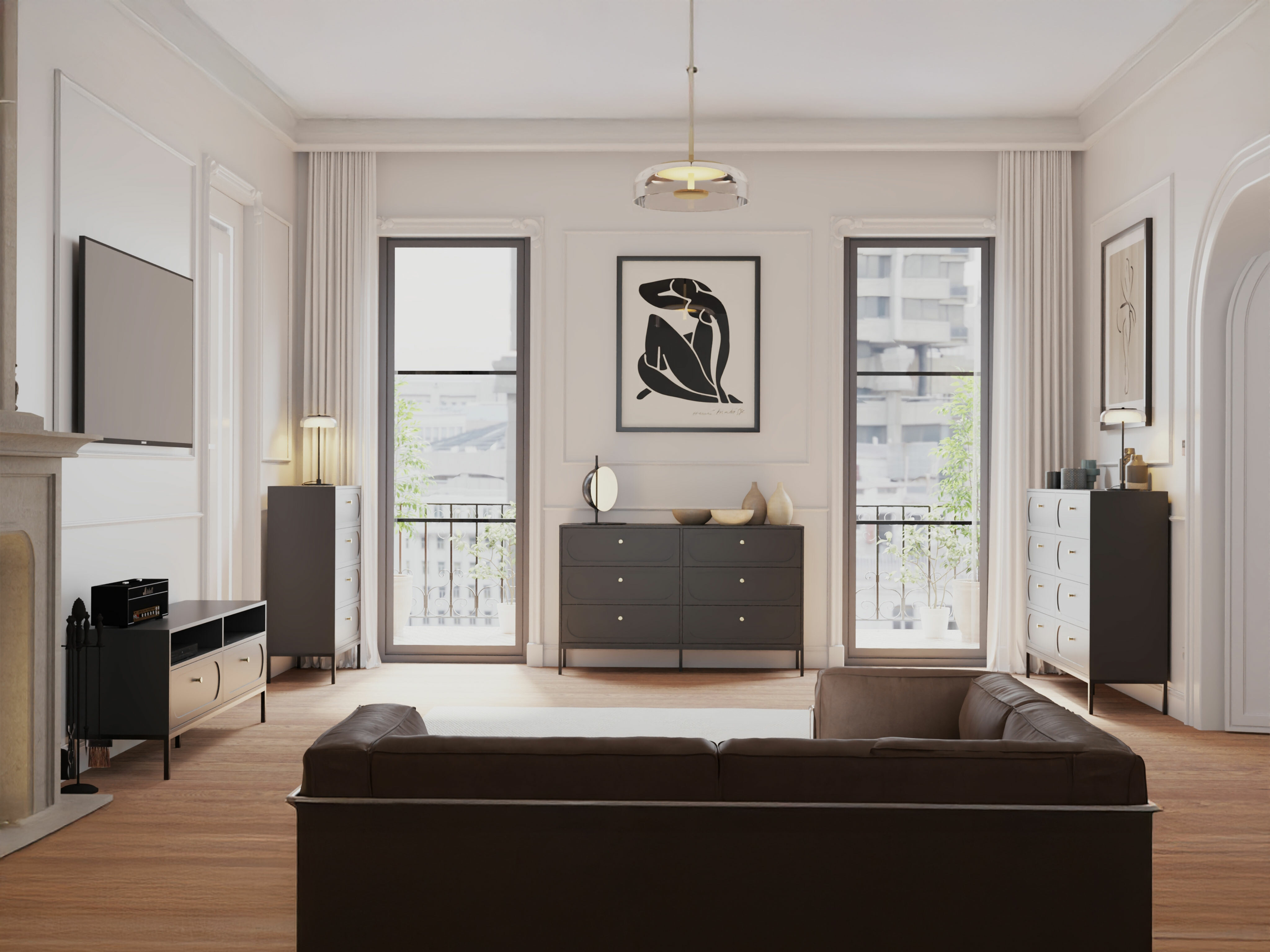 Συρταριέρα Bristol 234 (Μαύρο)