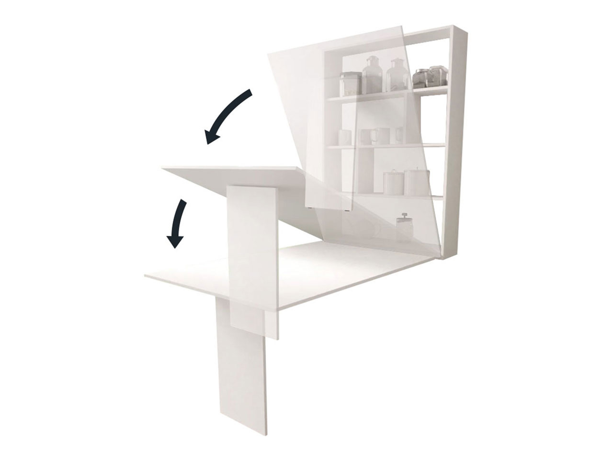 Αναδιπλούμενο τραπέζι Pinis III (Μαύρο + Δρυς wotan)