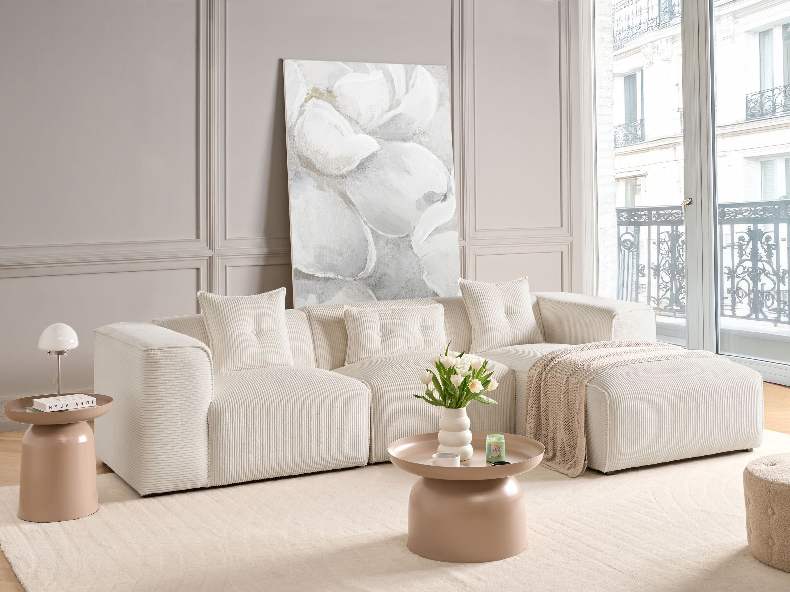 Corner sofa Berwyn 3121 (White)