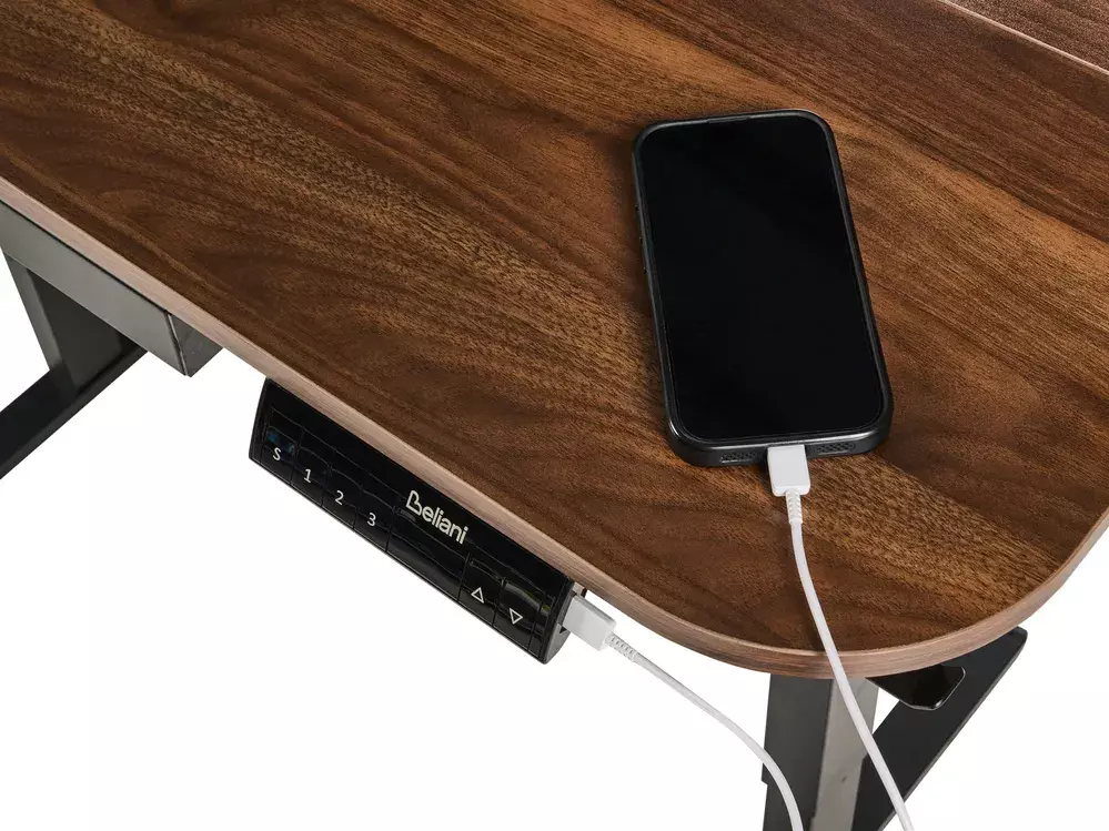 Height-adjustable desk Berwyn 3128 (Black + Brown)
