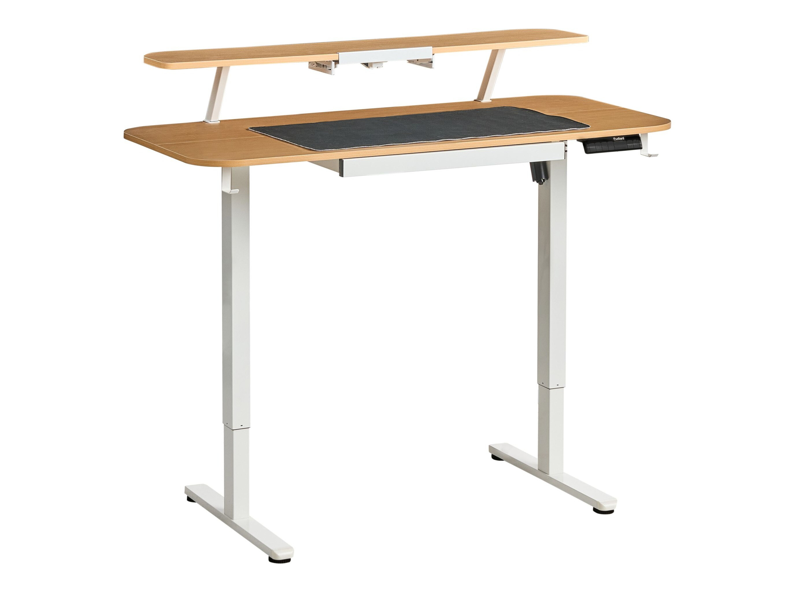 Height-adjustable desk Berwyn 3128 (White + Light wood)
