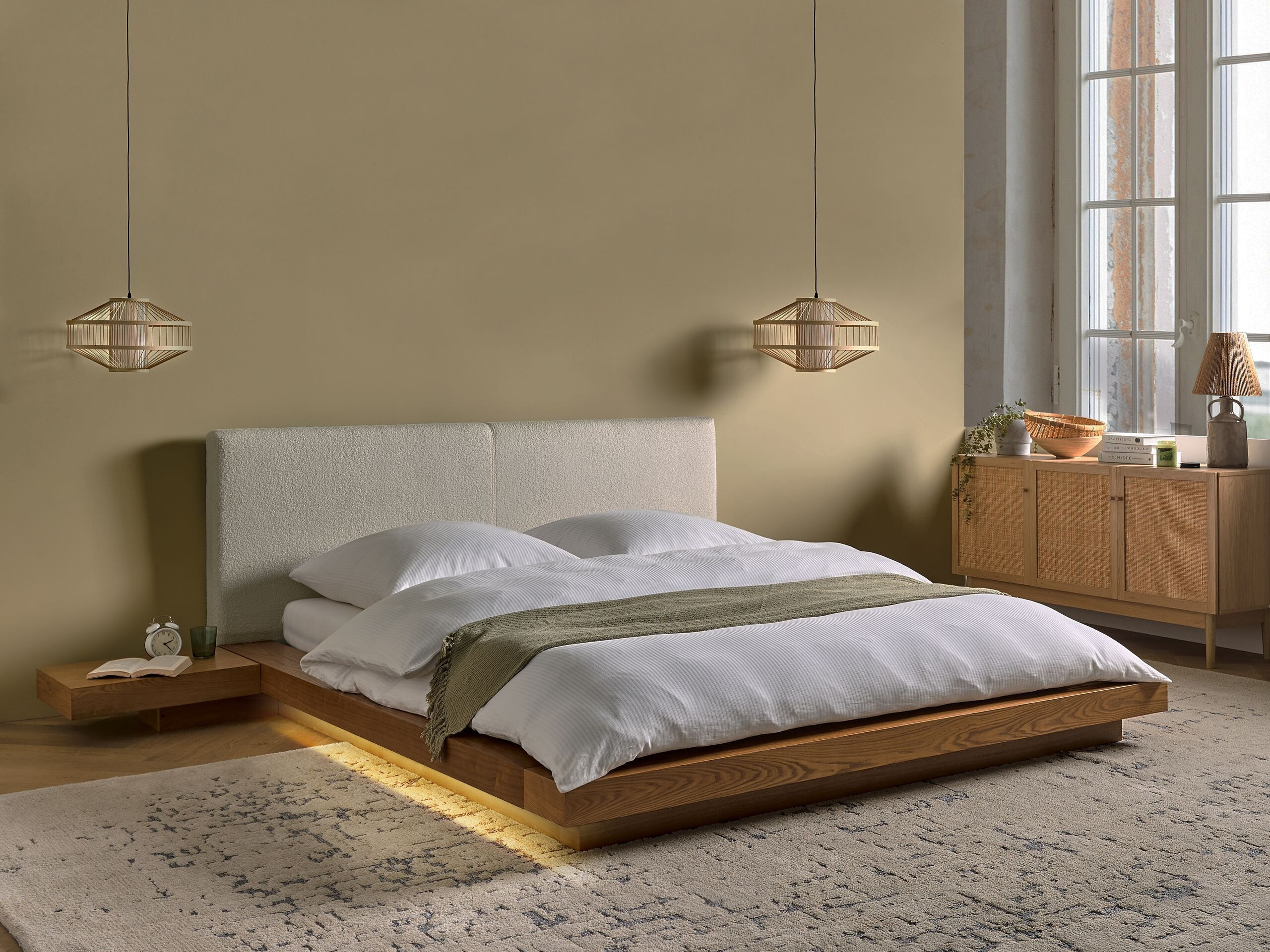 Κρεβάτι Berwyn 3141 (Ανοιχτό χρώμα ξύλου)