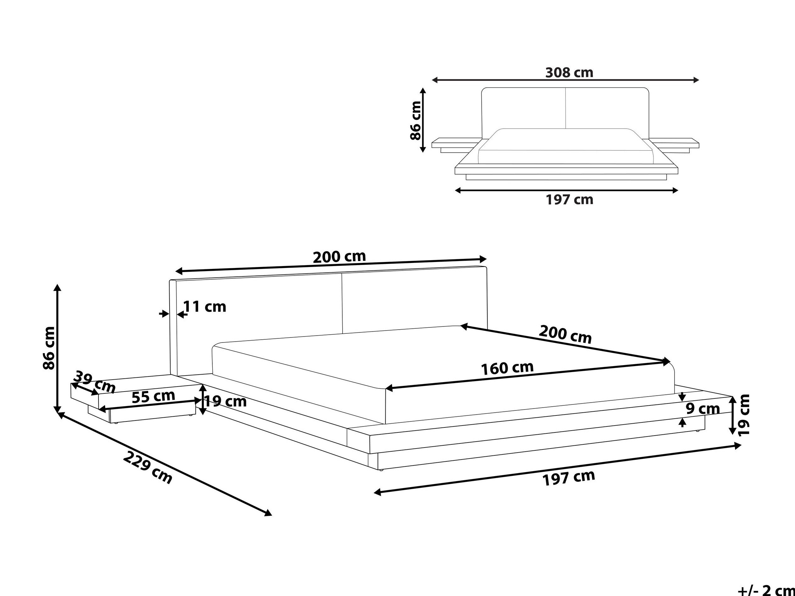 Κρεβάτι Berwyn 3144 (Καφέ)