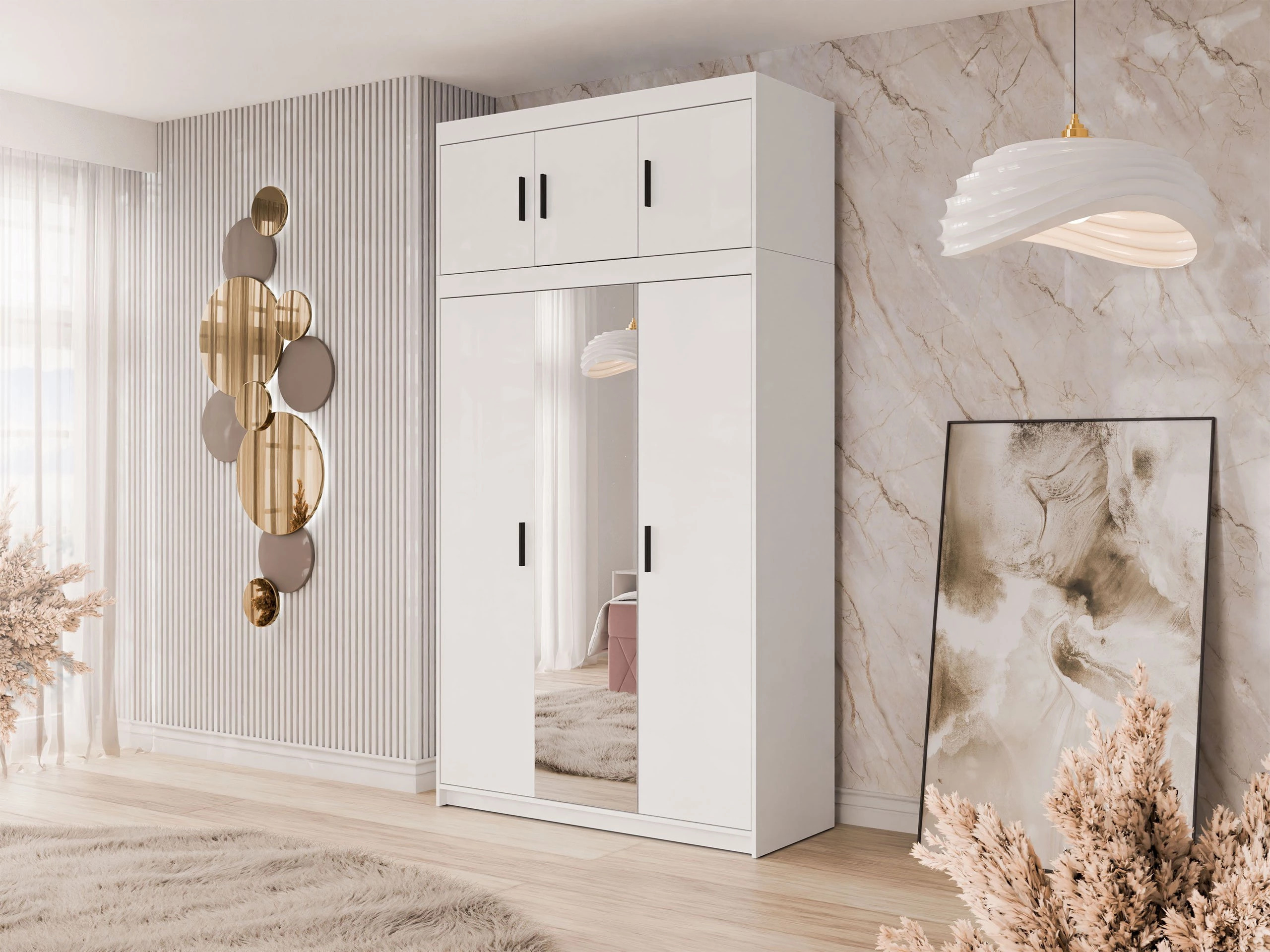 Ντουλάπα Novduni 105 (Άσπρο)