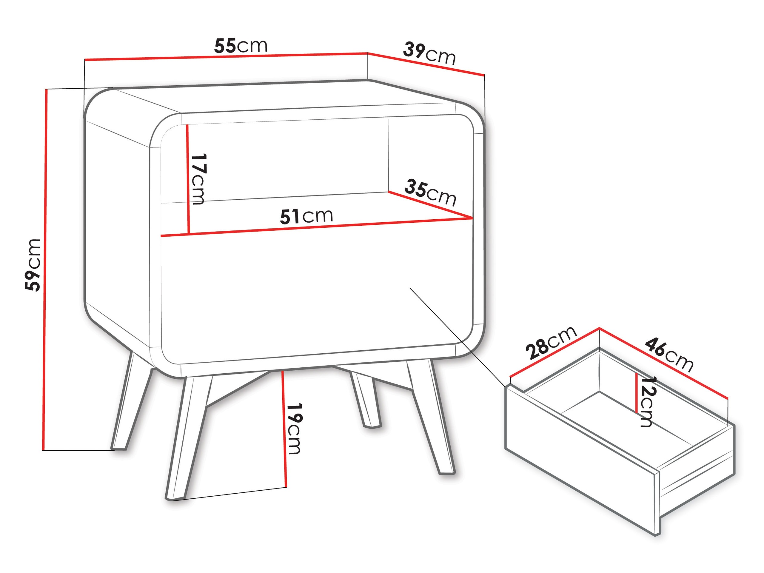 Κομοδίνο Focos