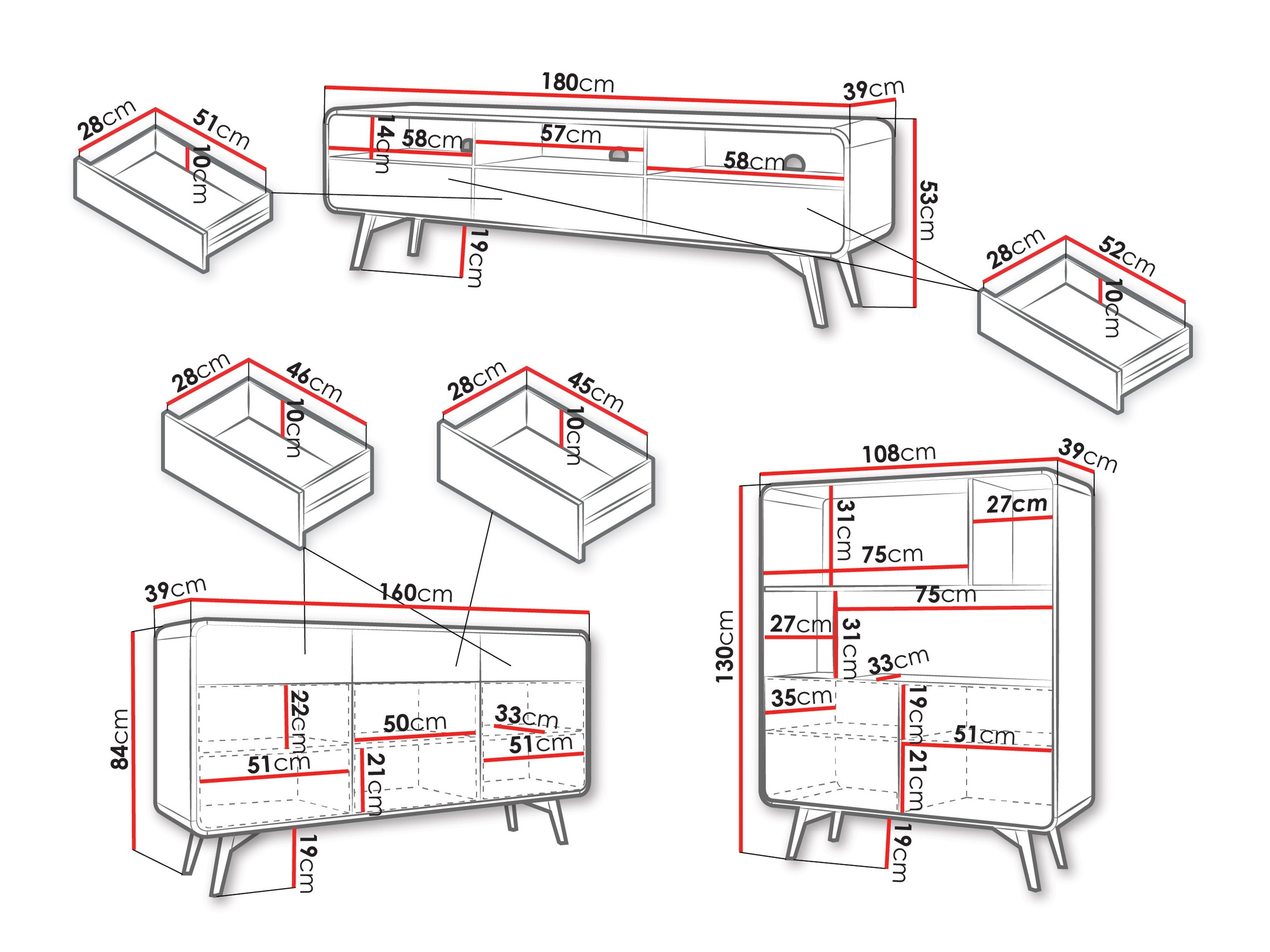 Σετ επίπλων σαλονιού Focos