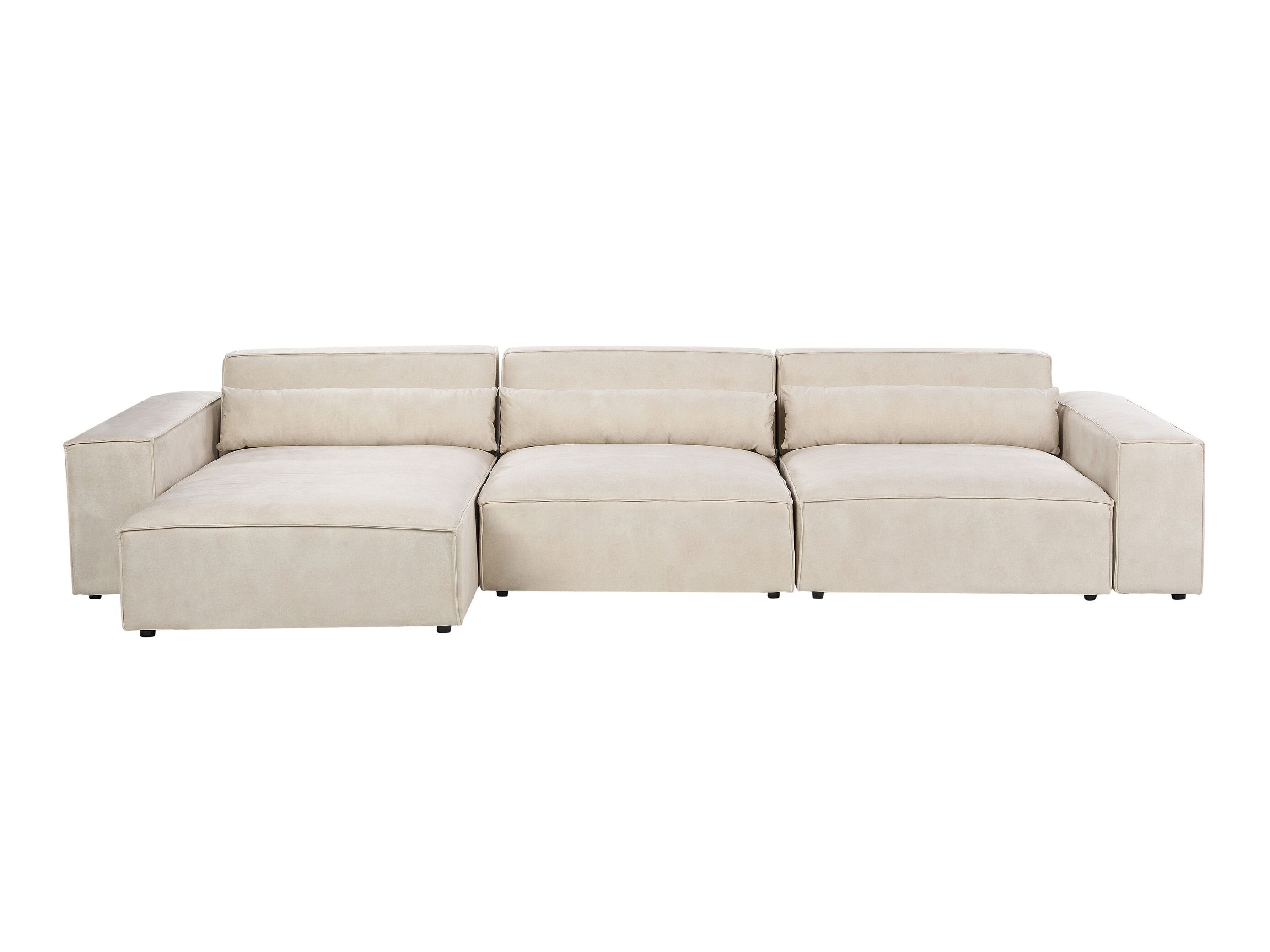 Αρθρωτός γωνιακός καναπές Tivsora 104 (Ανοιχτό μπεζ)