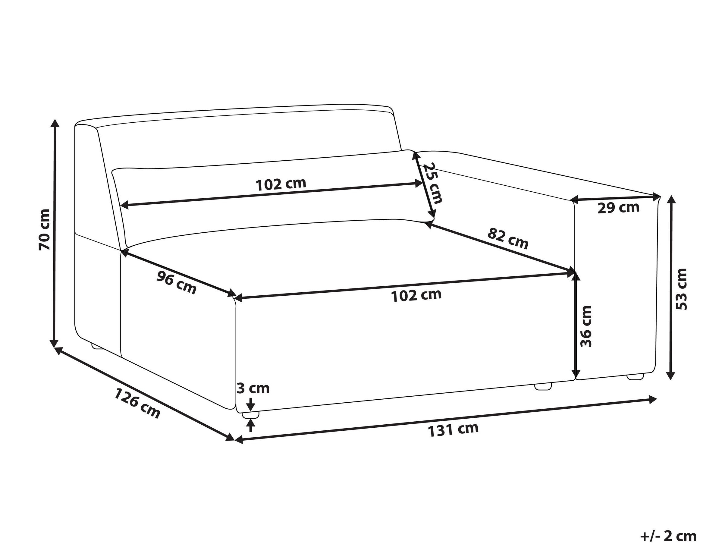Αρθρωτή πολυθρόνα Tivsora 105 (Ανοιχτό μπεζ)