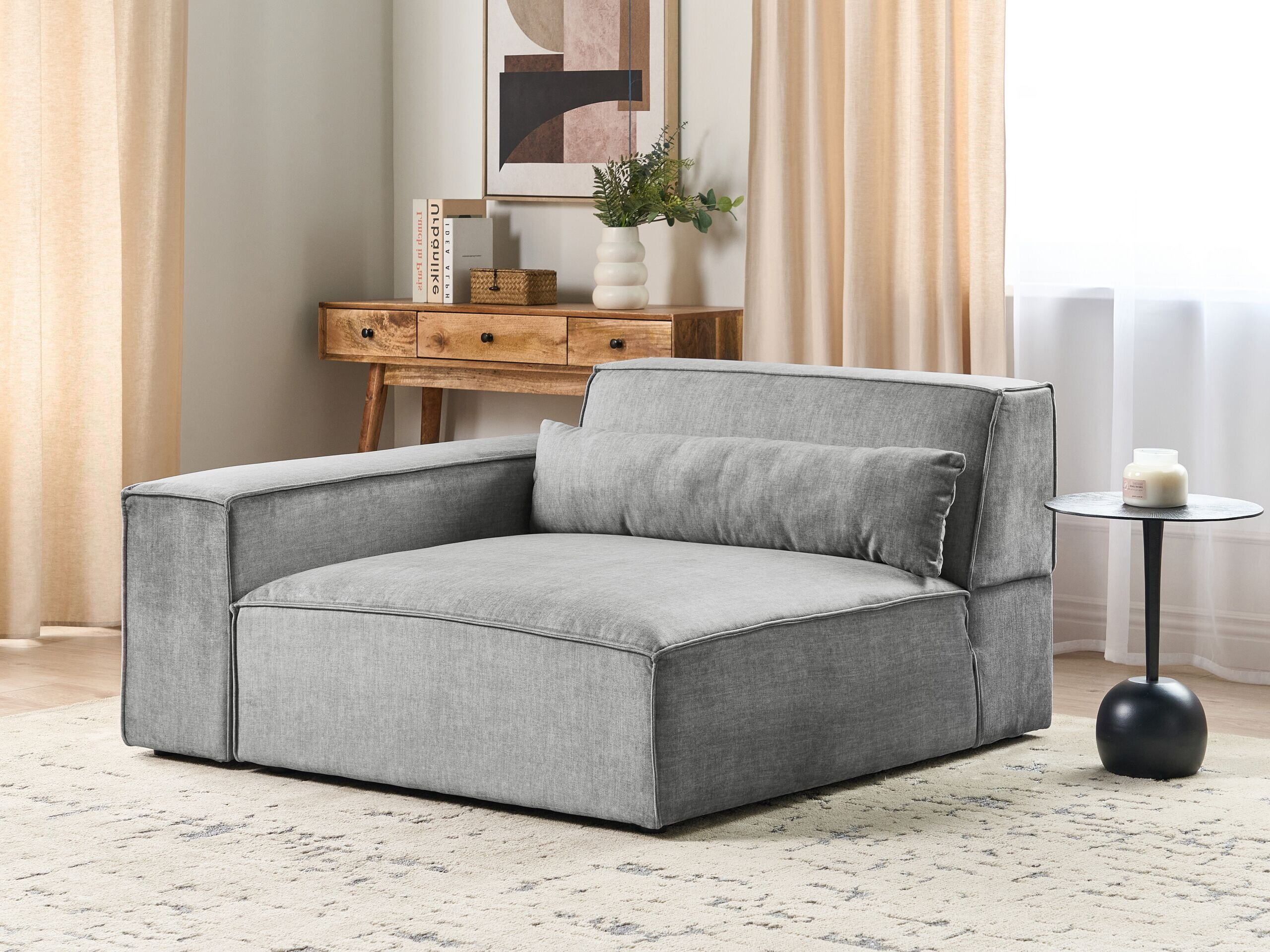 Αρθρωτή πολυθρόνα Tivsora 105 (Γκρι)