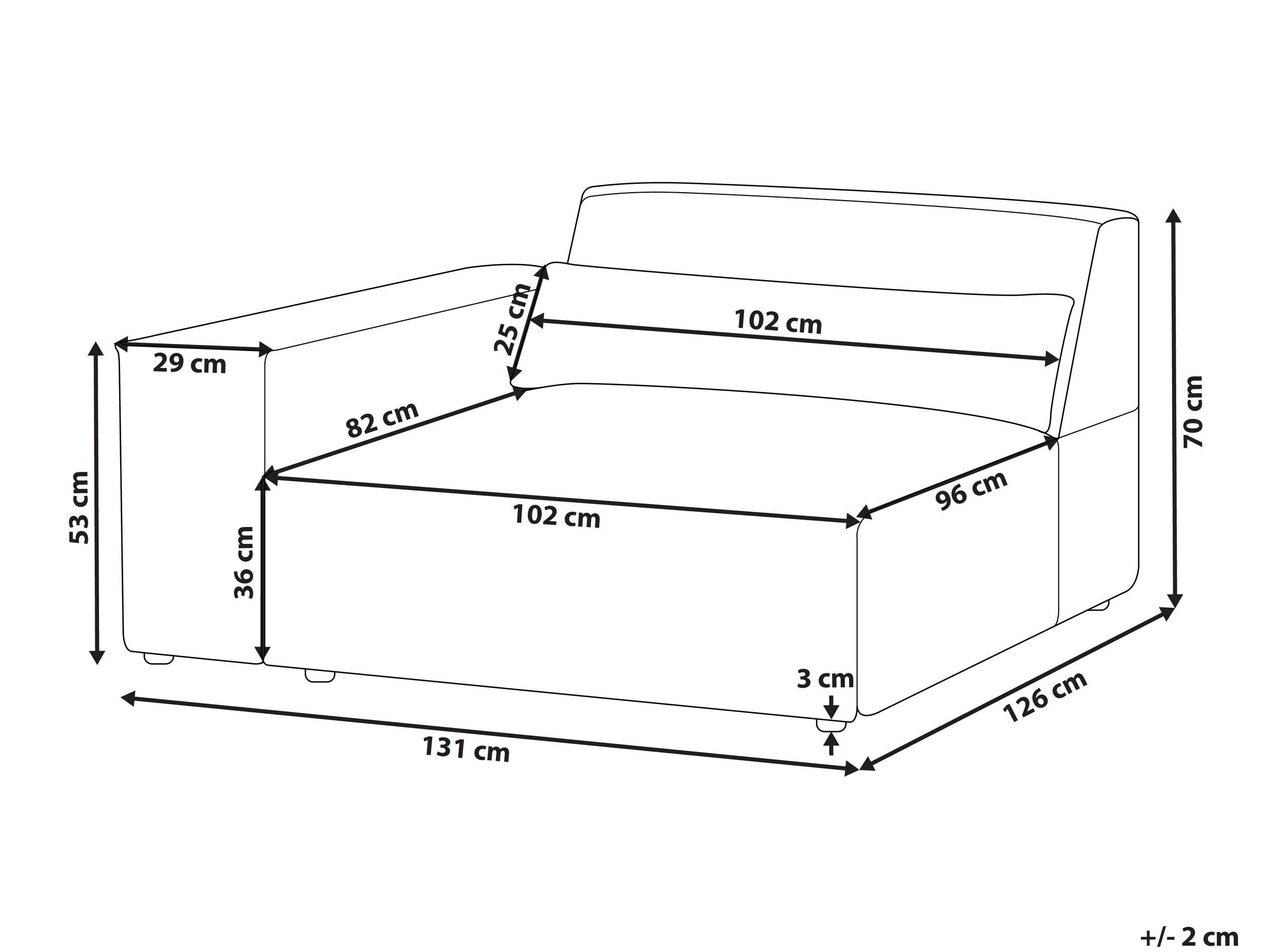 Αρθρωτή πολυθρόνα Tivsora 105 (Γκρι)