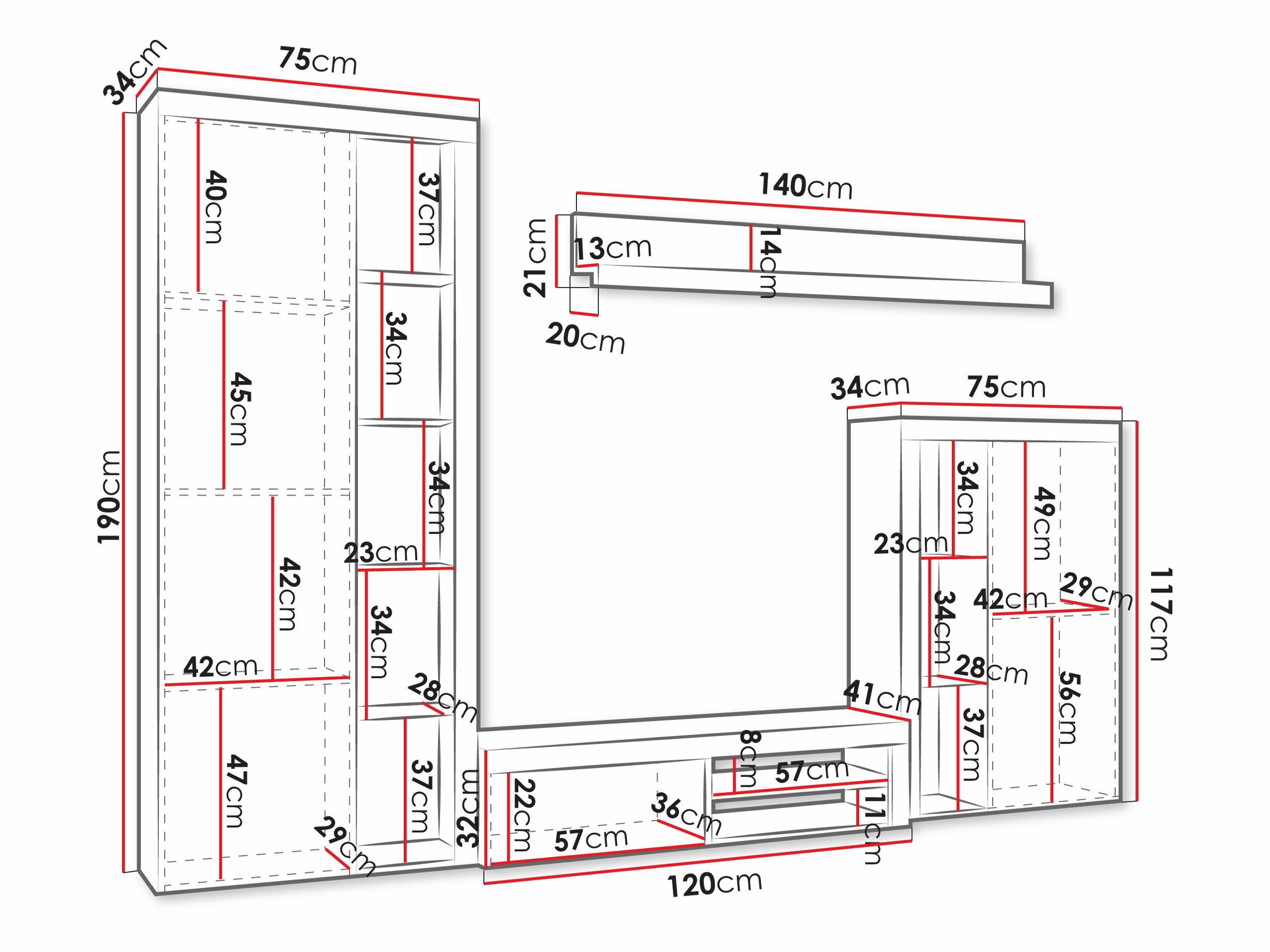 Σετ επίπλων σαλονιού Soca (Άσπρο)