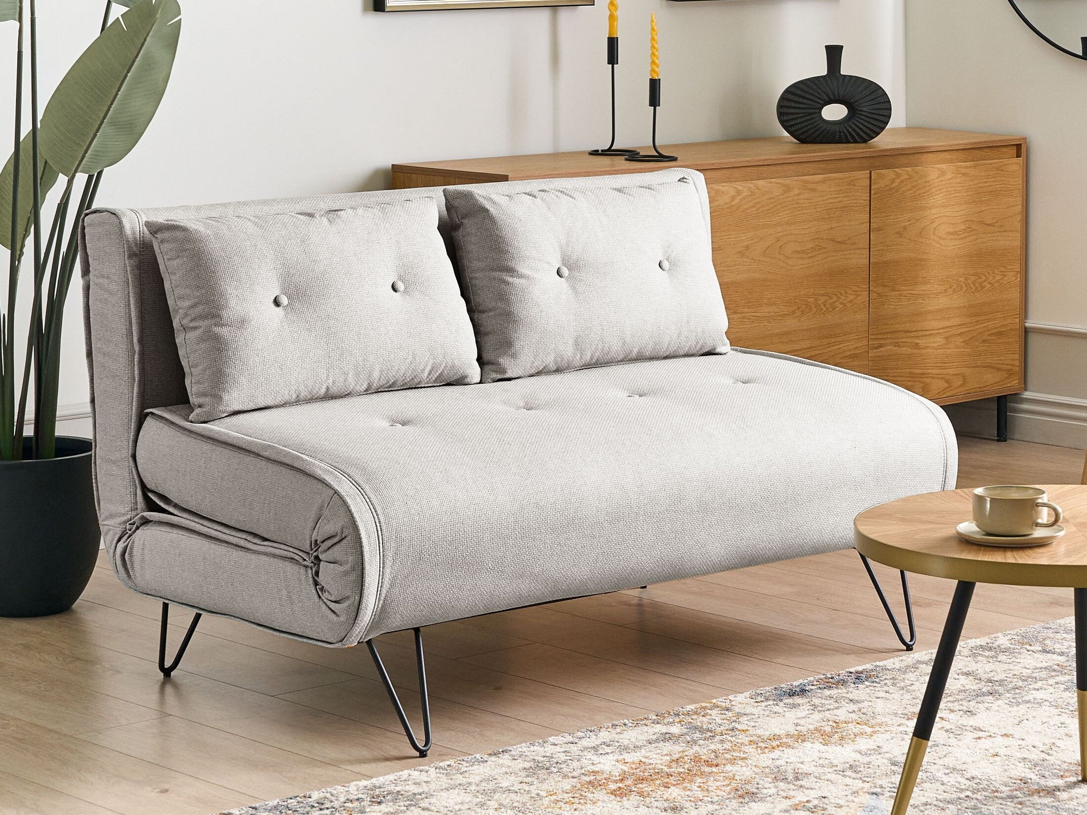 Καναπές-κρεβάτι Berwyn 3158 (Ανοιχτό γκρι)