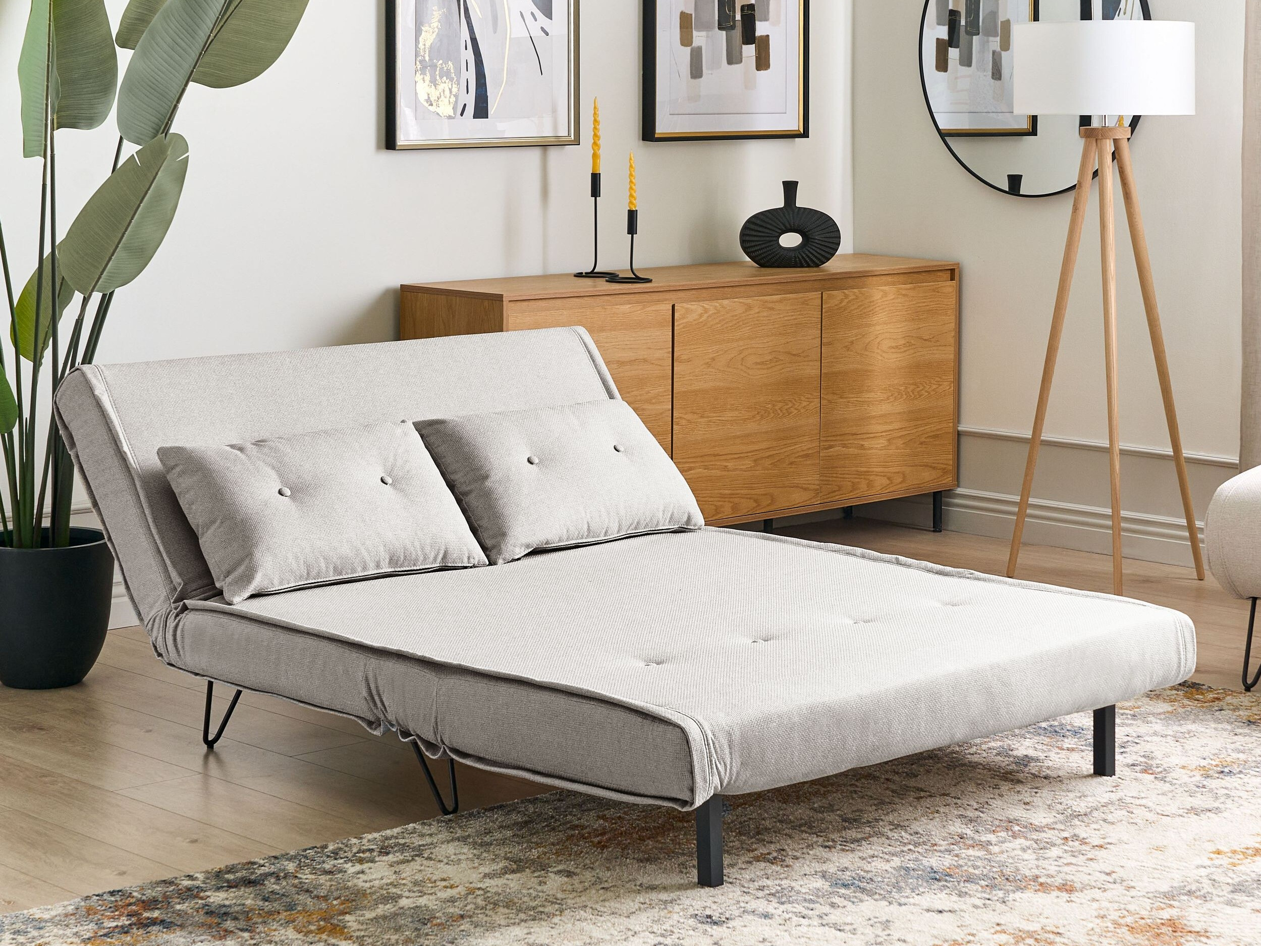 Καναπές-κρεβάτι Berwyn 3158 (Ανοιχτό γκρι)