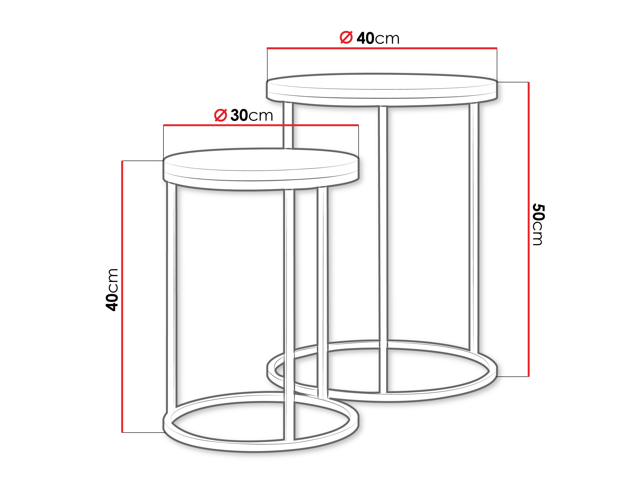 Σετ βοηθητικών τραπεζιών Iter (Μπεζ)