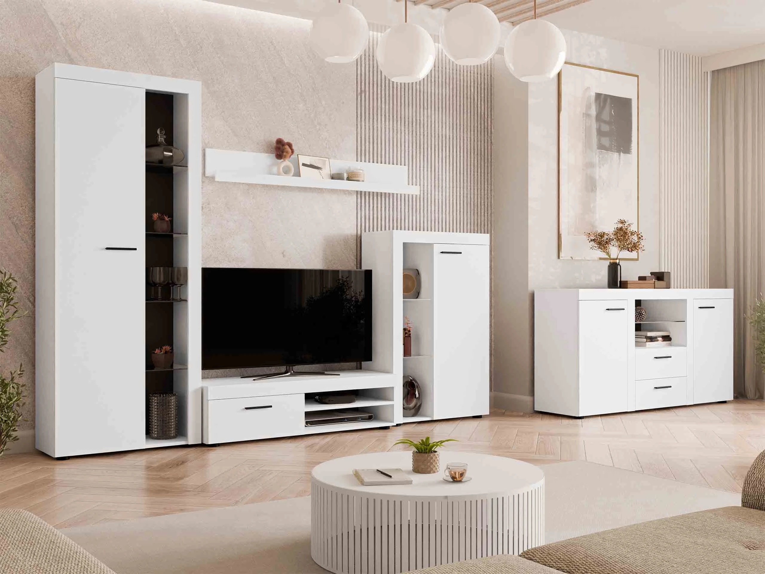 Σετ επίπλων σαλονιού Soca (Άσπρο)