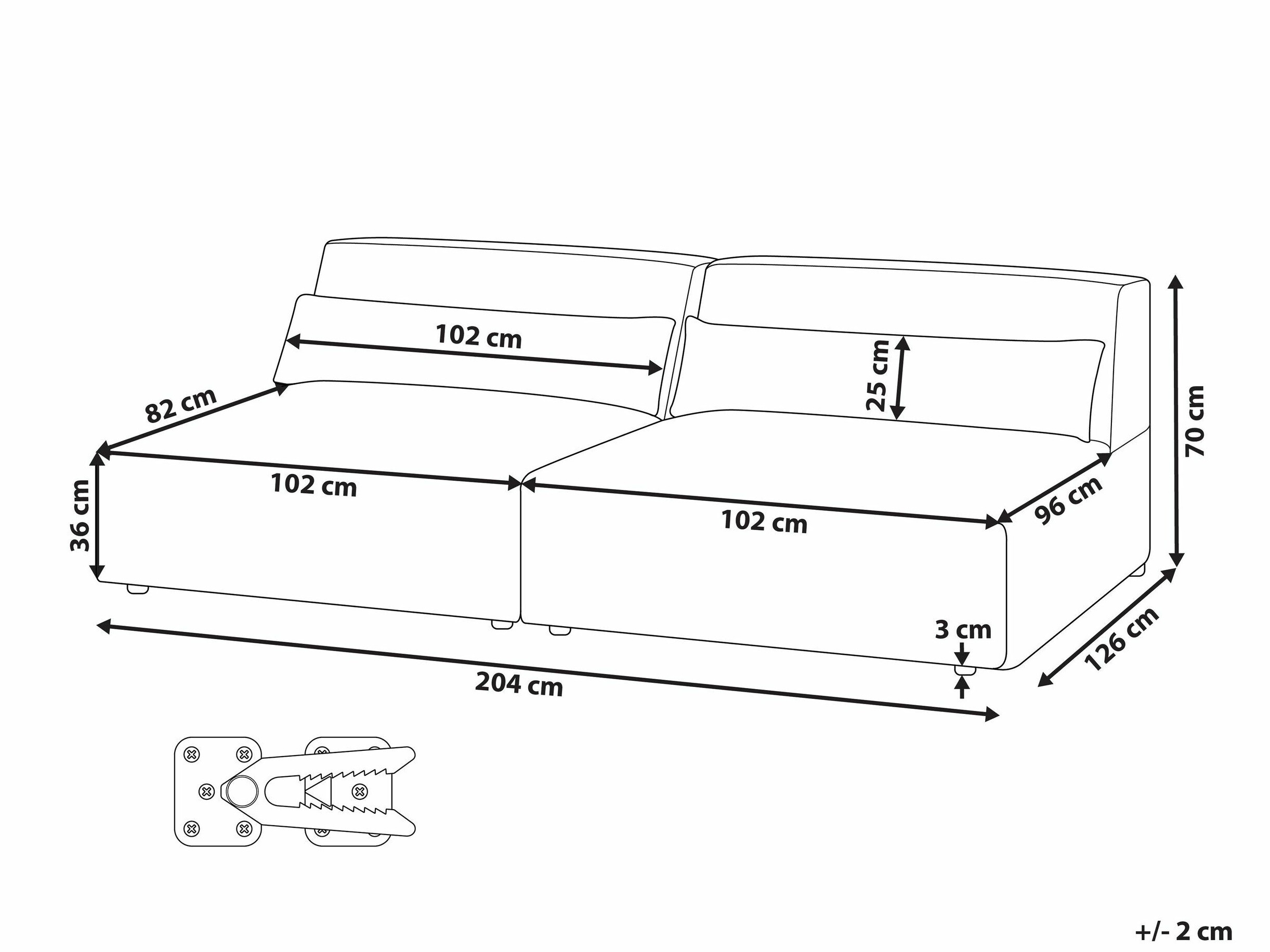 Modular sofa Tivsora 102 (Light brown)