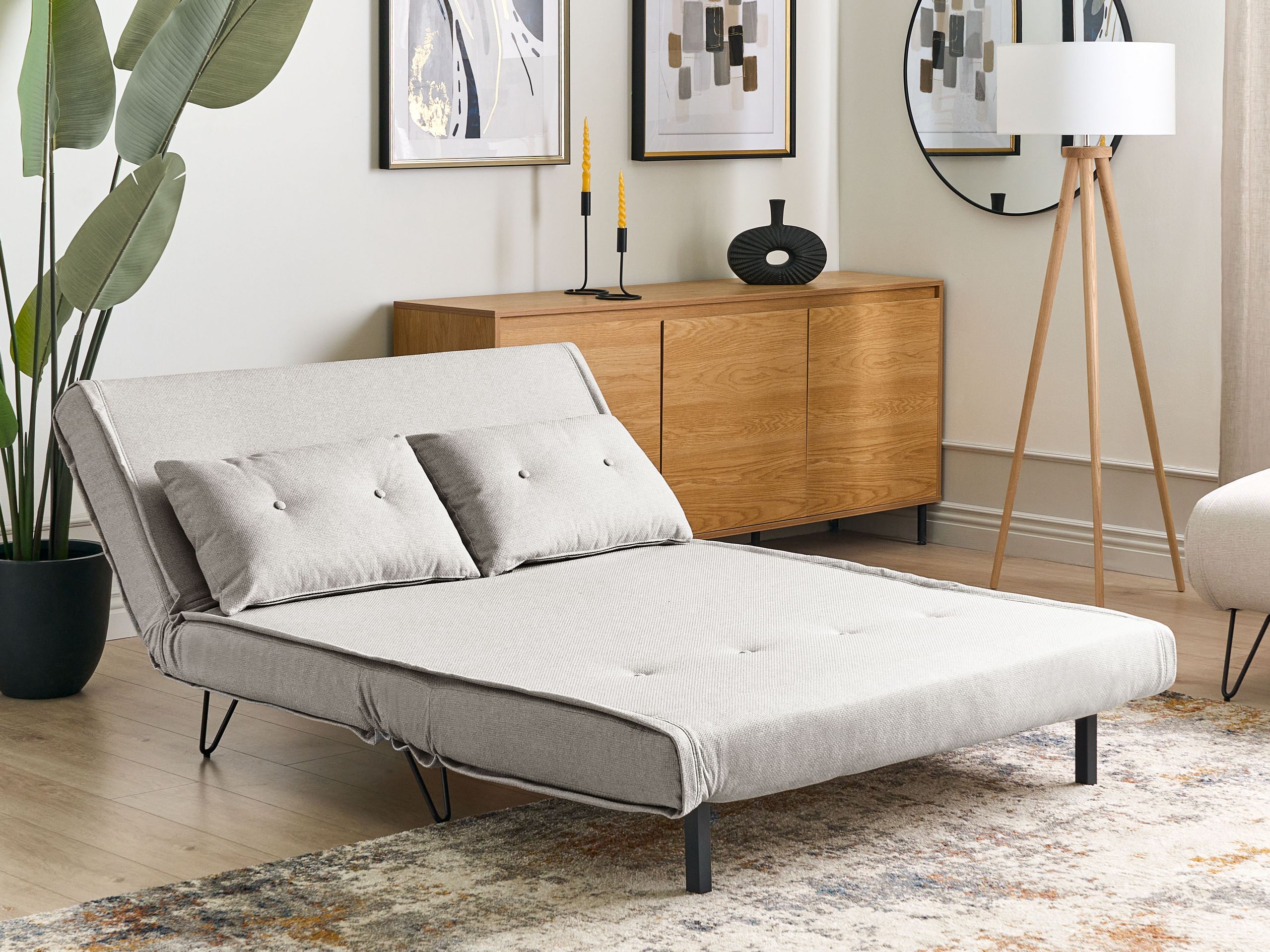 Σετ ταπετσαρισμένων επίπλων Berwyn 3165 (Ανοιχτό γκρι)