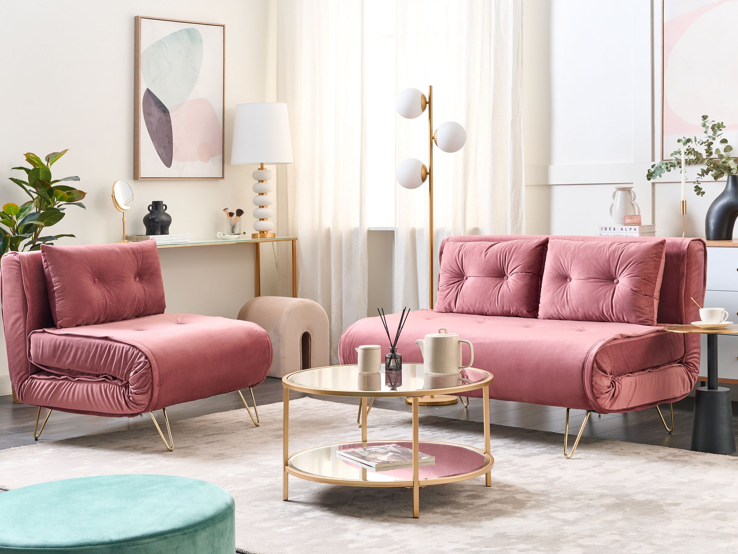 Upholstered furniture set Berwyn 3164 (Pink)