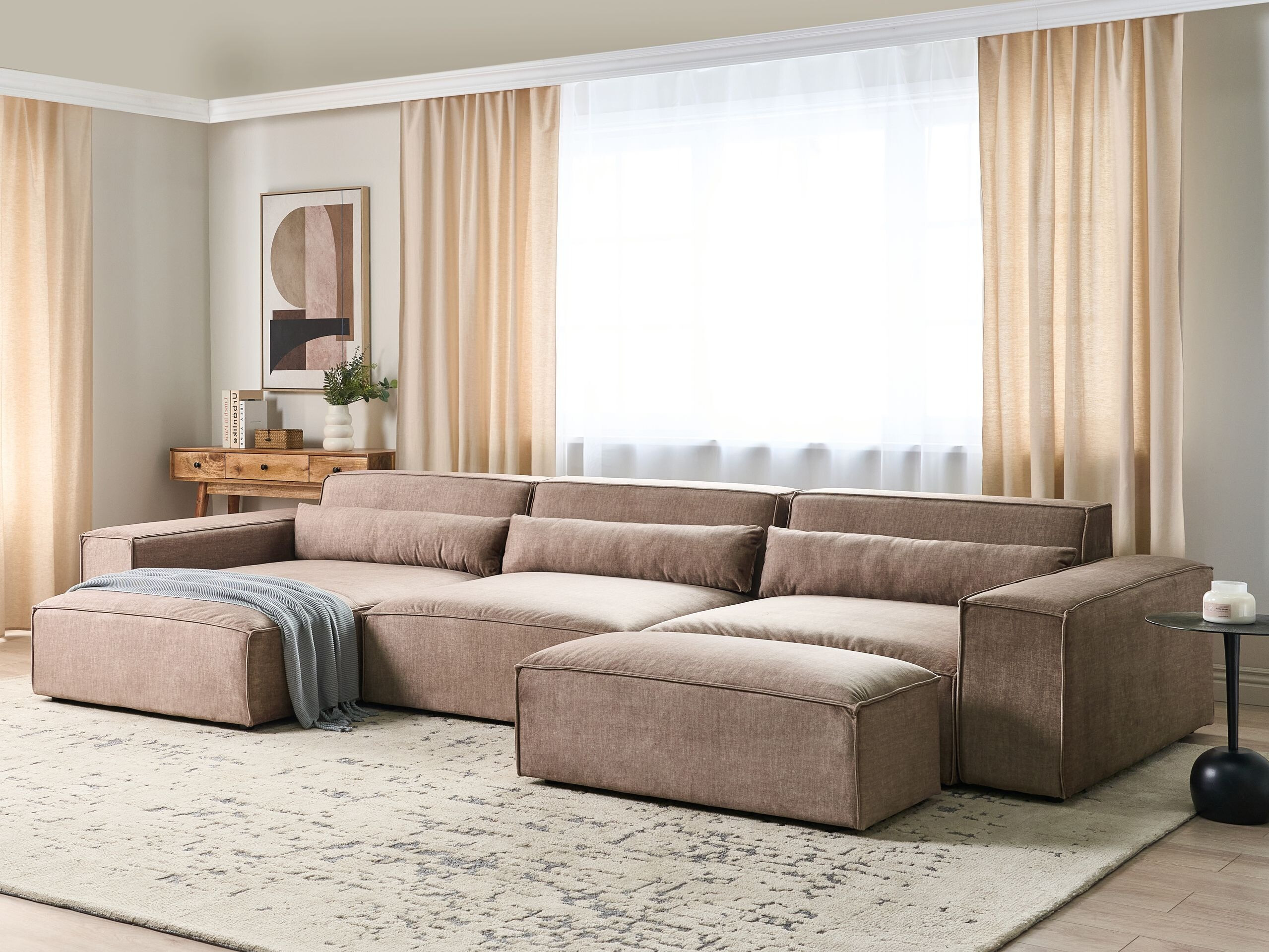 Upholstered furniture set Tivsora 108 (Light brown)
