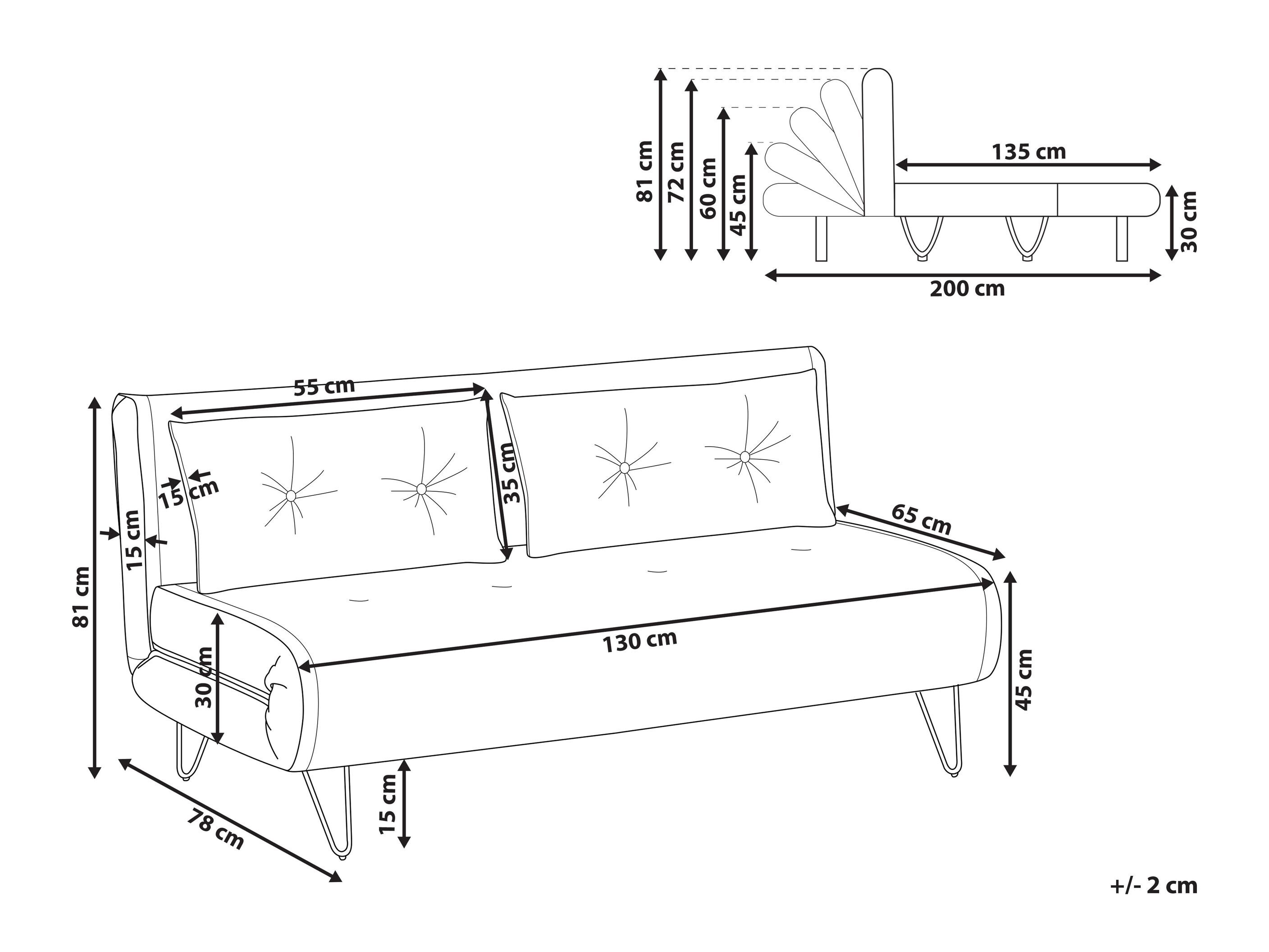 Καναπές-κρεβάτι Berwyn 3158 (Ανοιχτό γκρι)