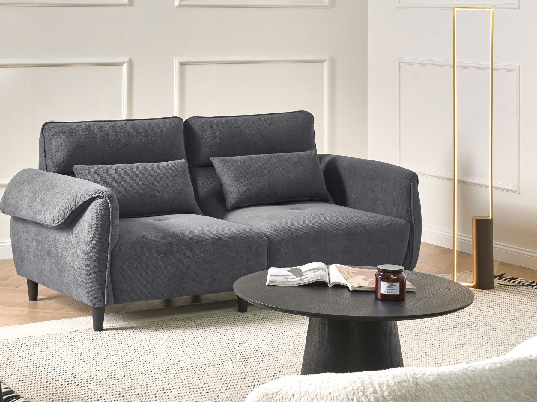Καναπές Berwyn 3169 (Σκούρο γκρι)