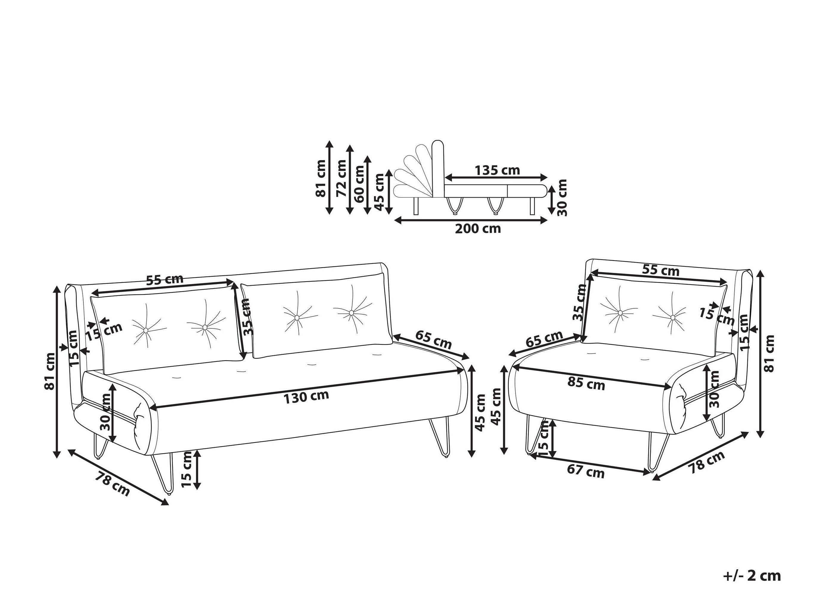 Upholstered furniture set Berwyn 3165 (Light beige)
