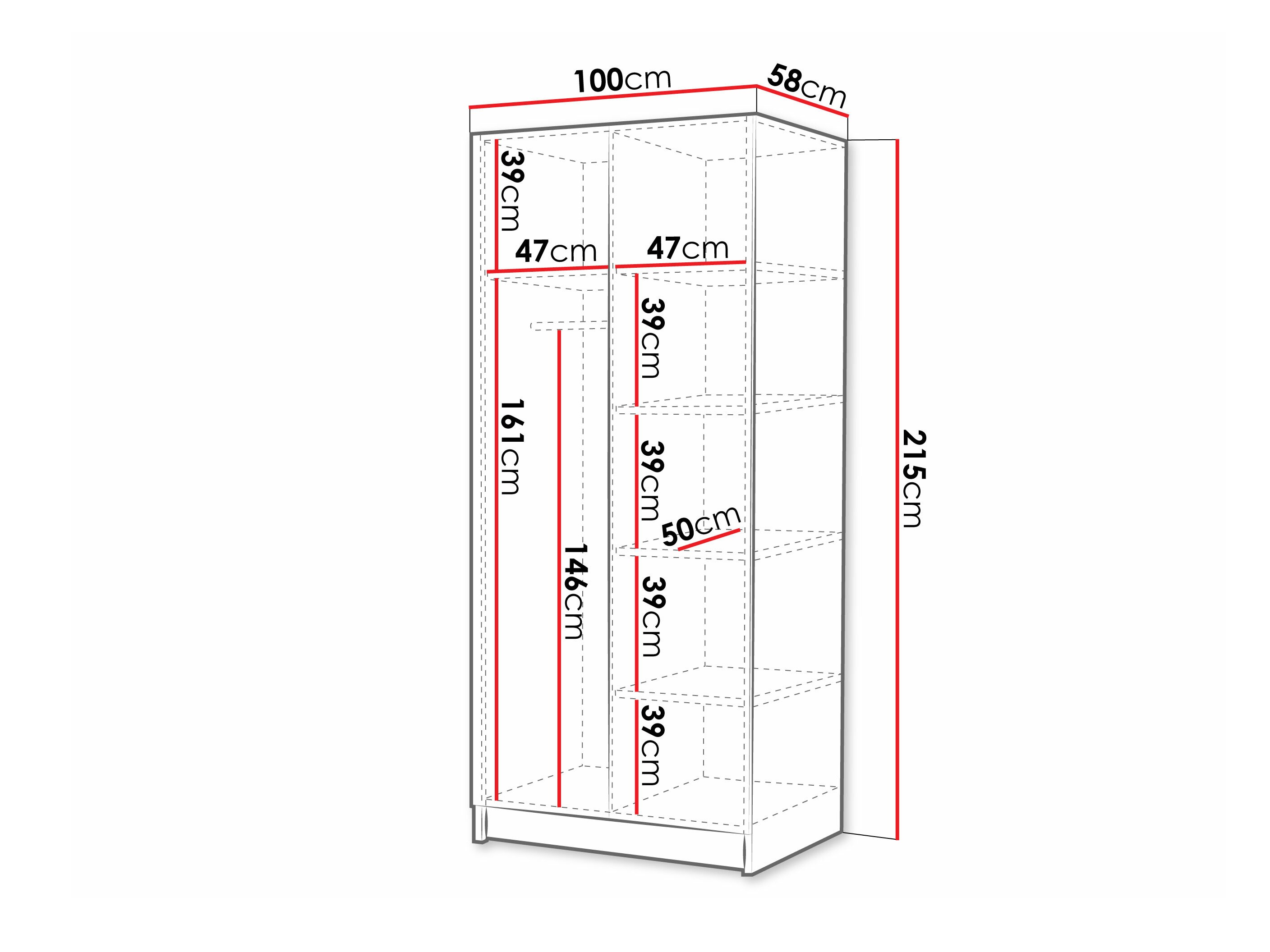 Wardrobe Closico Staton I (White)