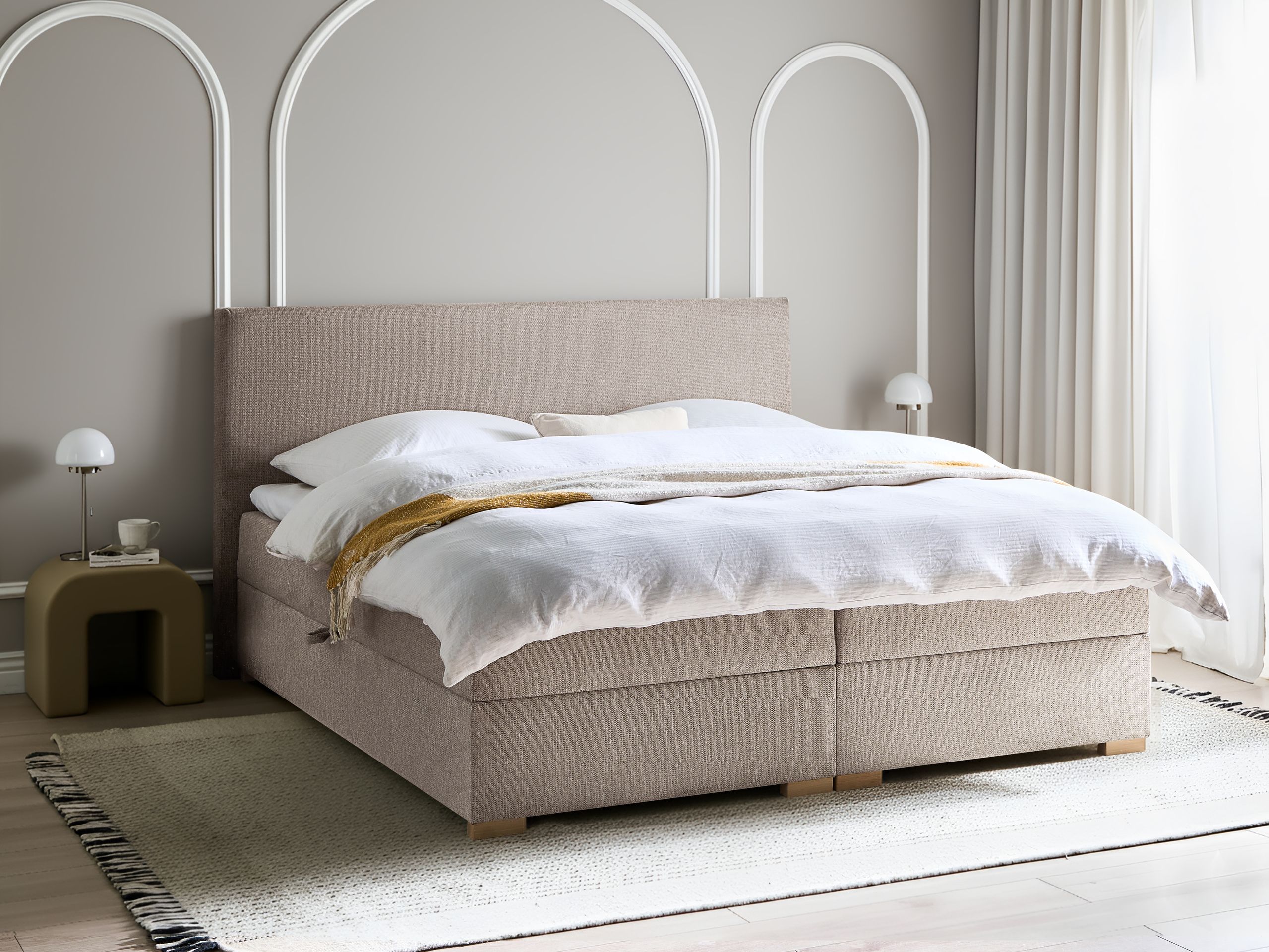 Continental bed Berwyn 3174 (Taupe)