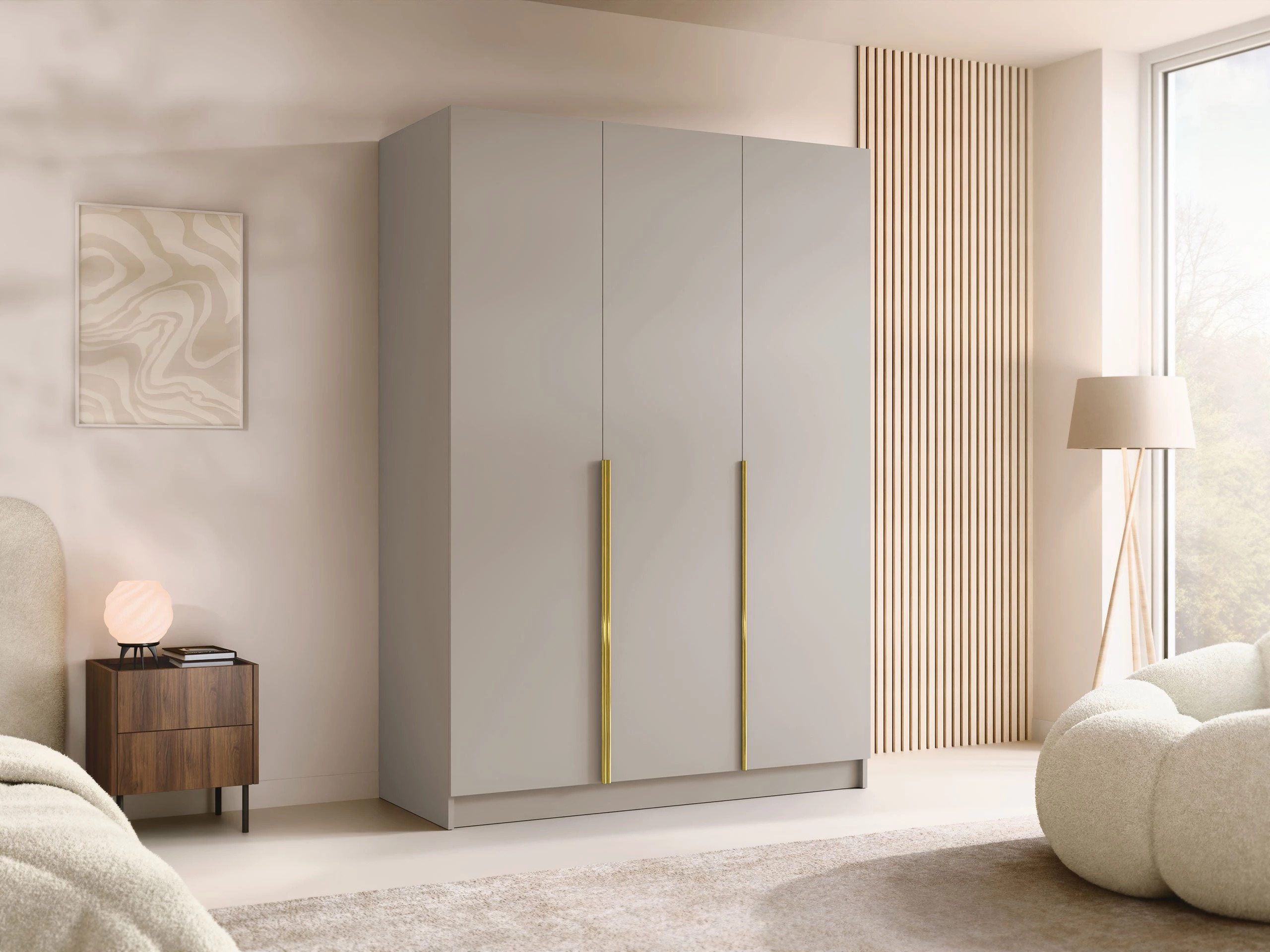 Ντουλάπα Closico Decoron I (Κασμίρι + Χρυσό)