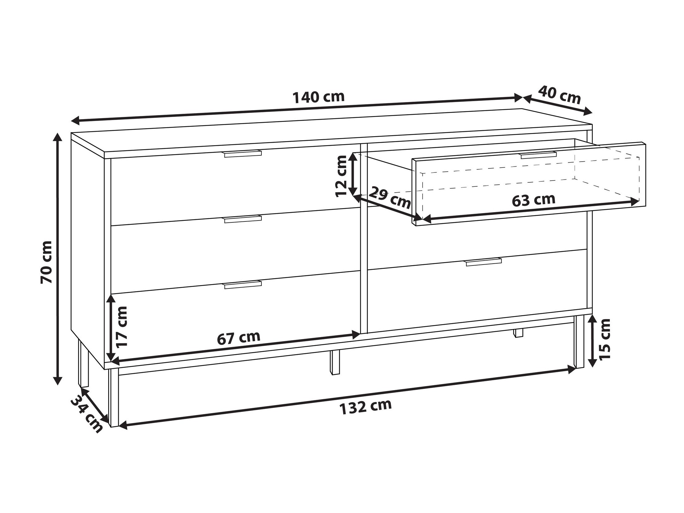 Chest of drawers Berwyn 3177