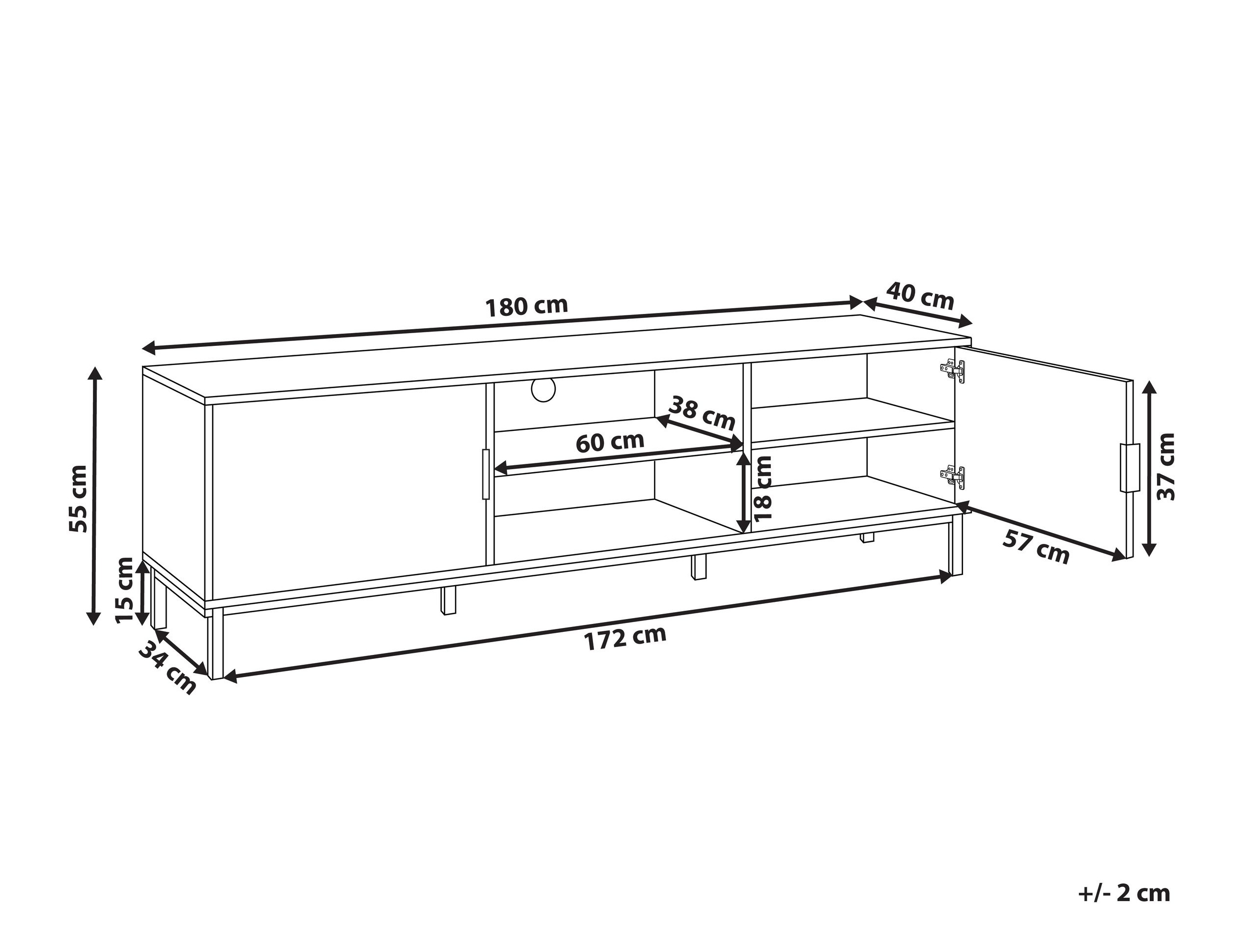 Έπιπλο τηλεόρασης Berwyn 3179