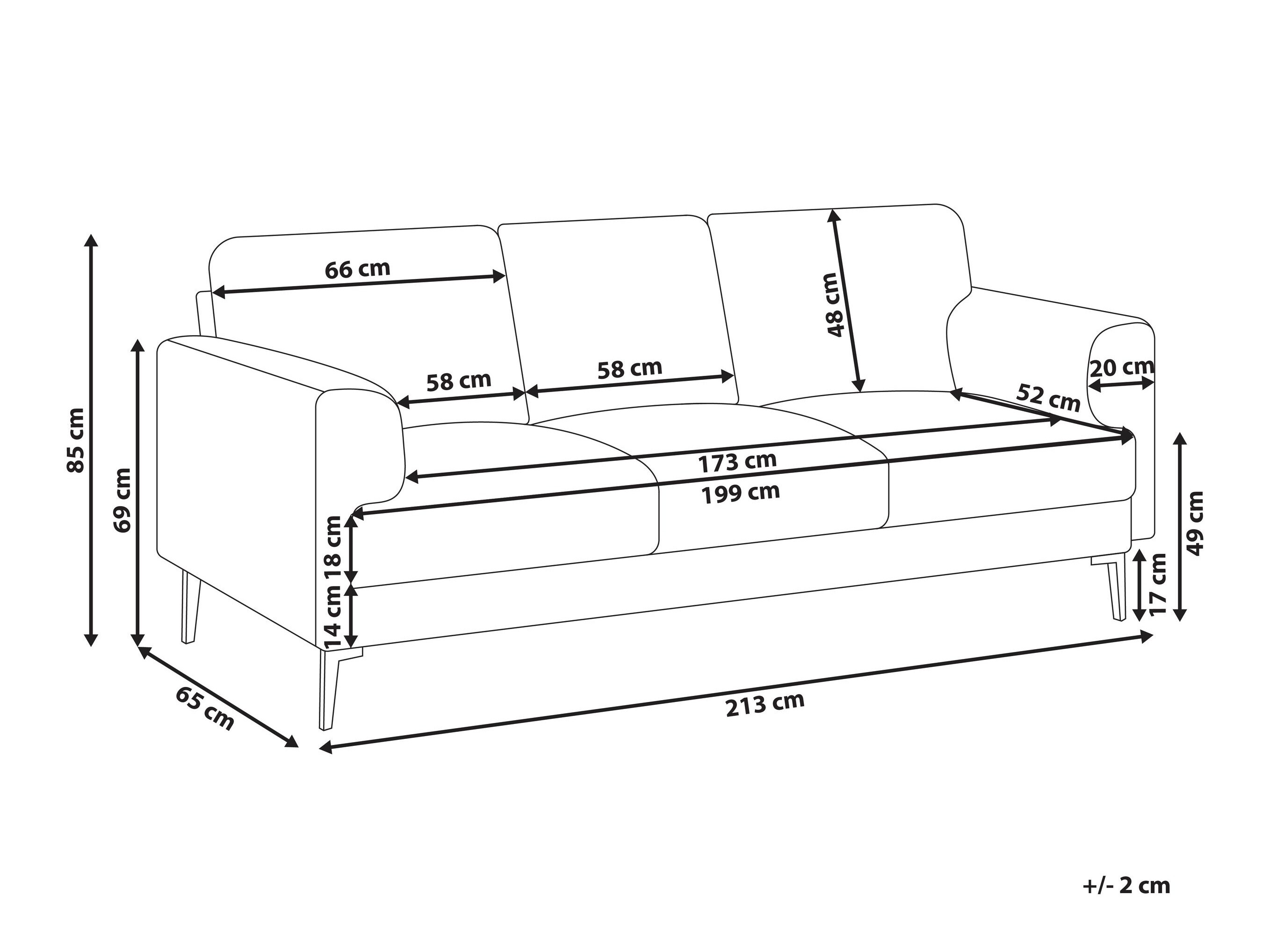 Καναπές Catcavu 104 (Ανοιχτό μπεζ)