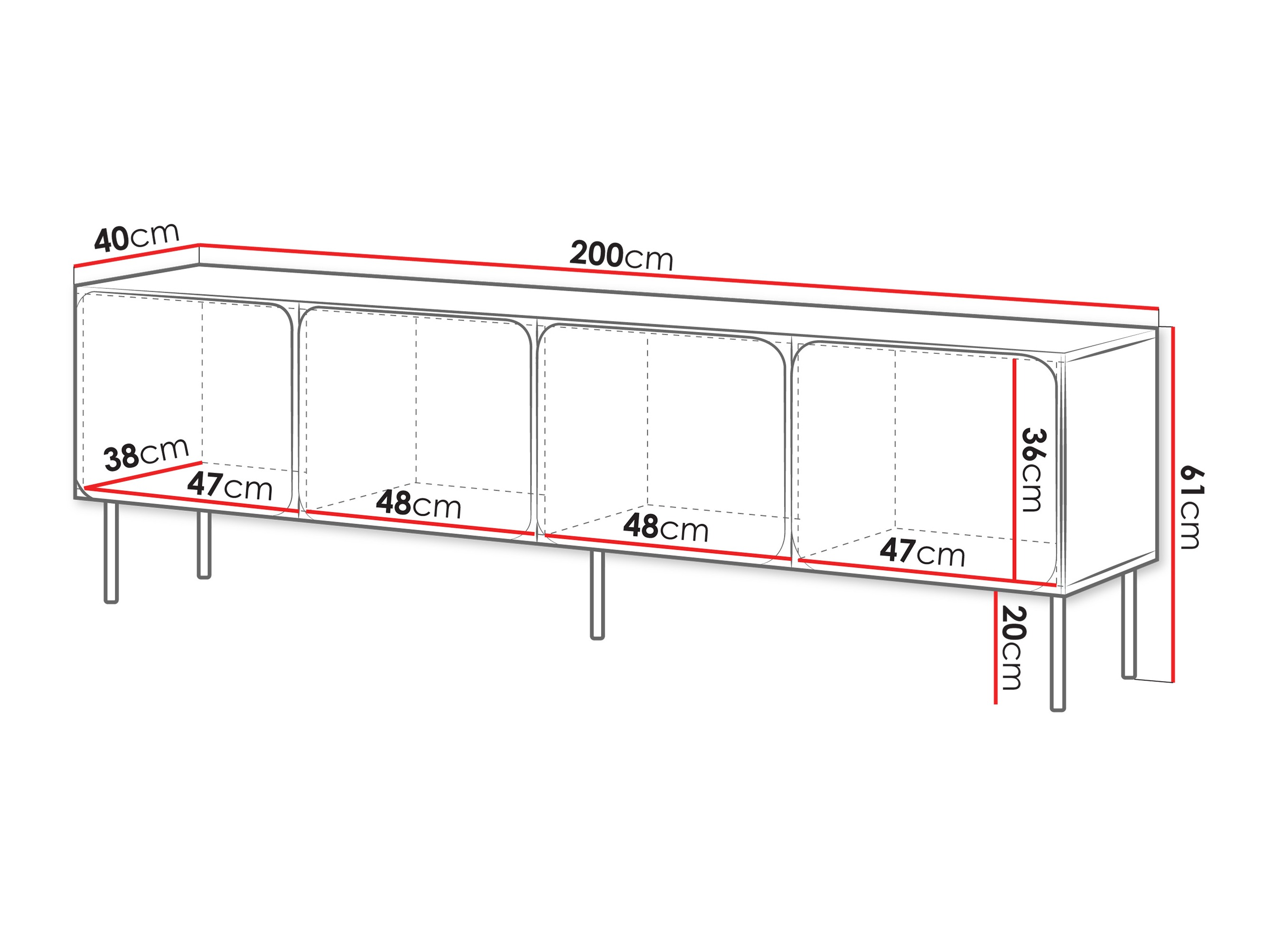 Έπιπλο τηλεόρασης Fentore 101 (Κασμίρι)