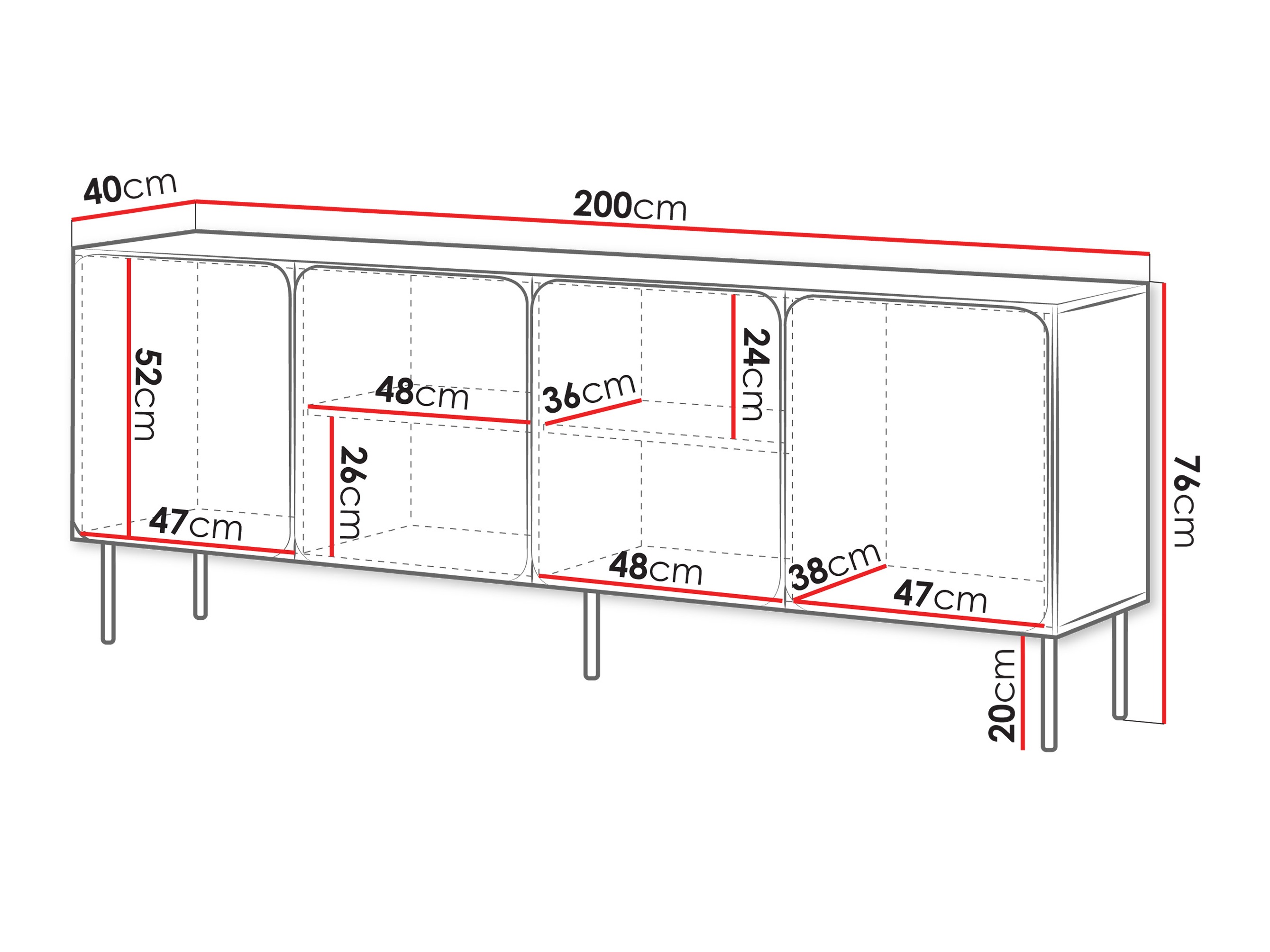 Μπουφέ Fentore 100 (Κασμίρι)