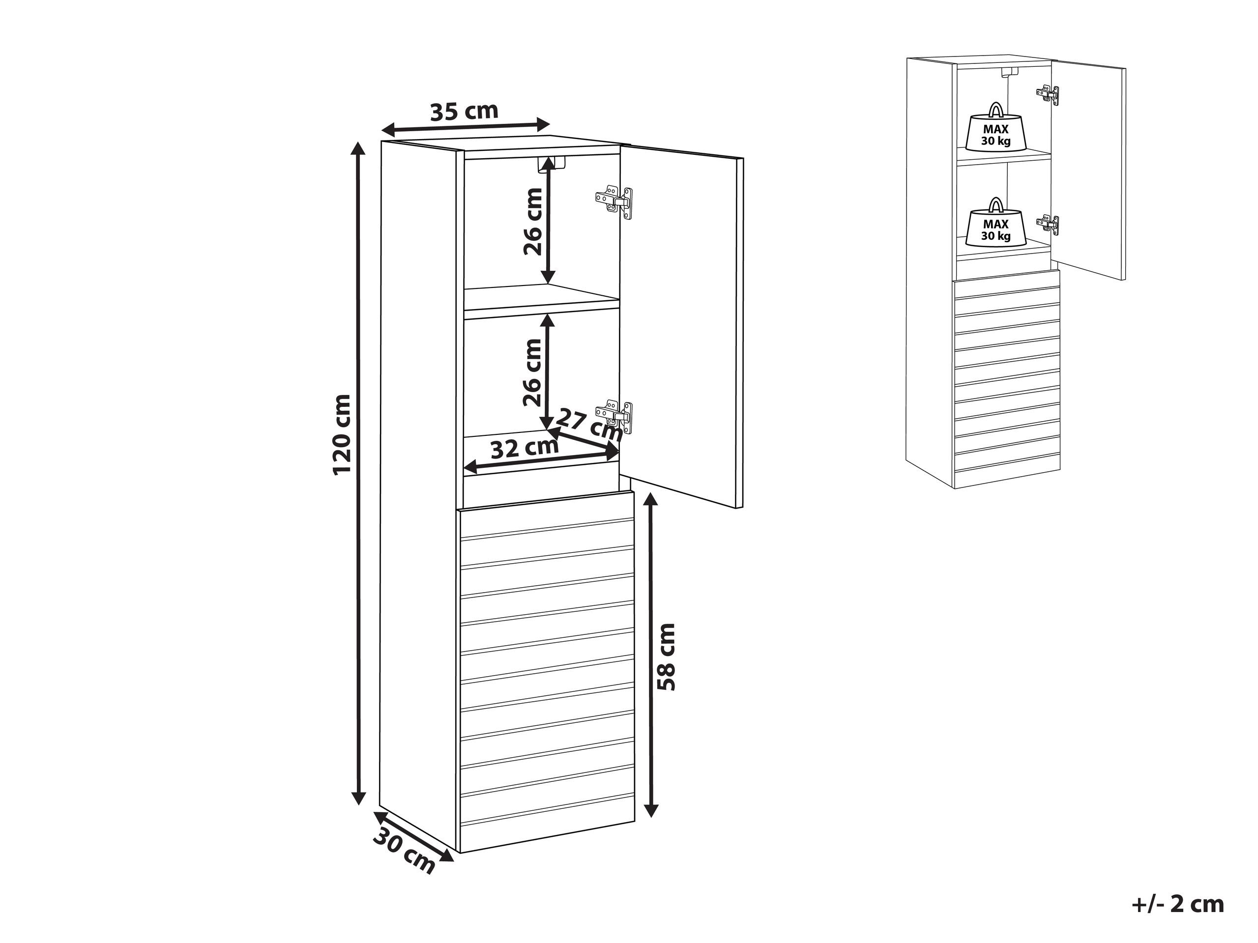 Επιτοίχιο ντουλάπι μπάνιου Berwyn 3187