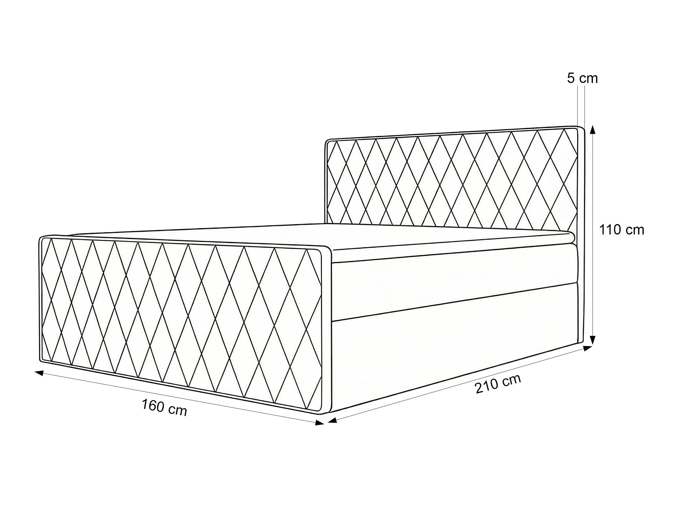 Κρεβάτι continental Martinez 129 (Magic Velvet 2256)