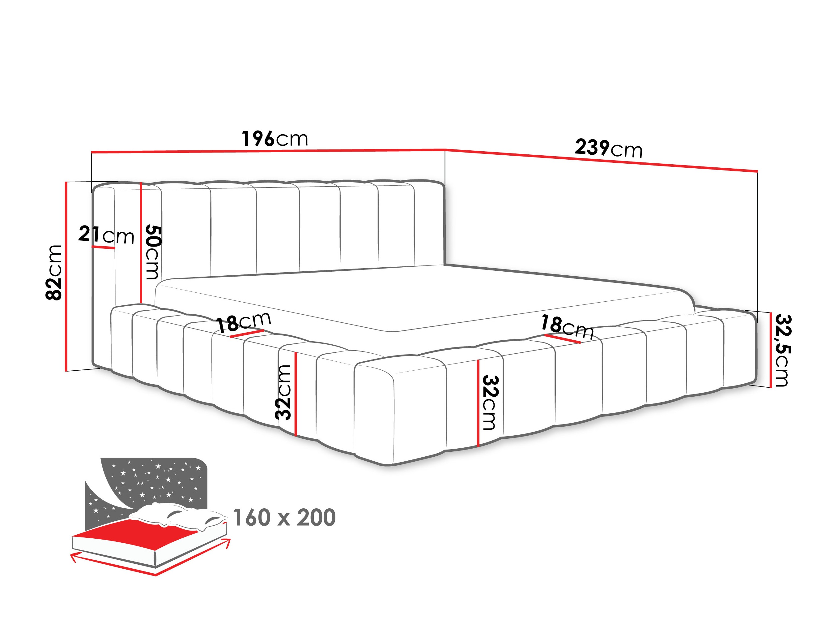 Κρεβάτι Hesperia 125 (Paros 02)