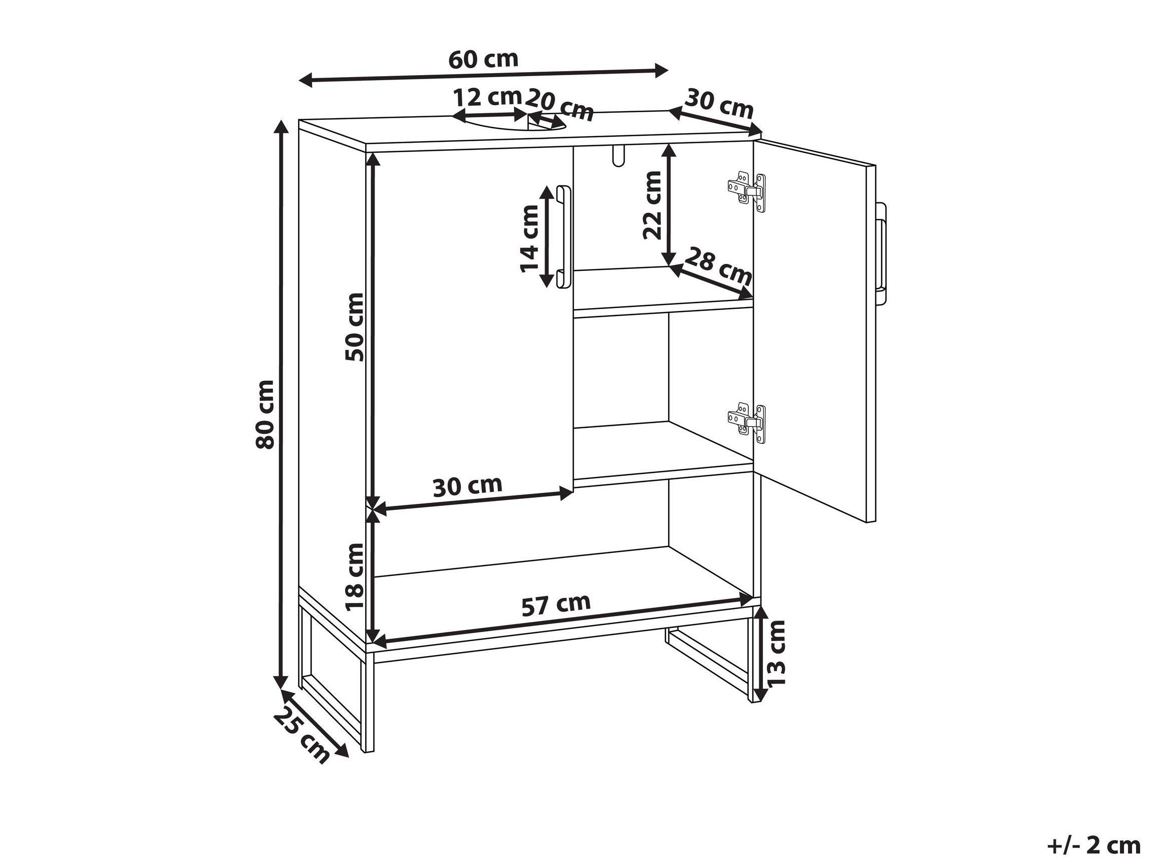 Όρθιο ντουλάπι νιπτήρα μπάνιου Berwyn 3196