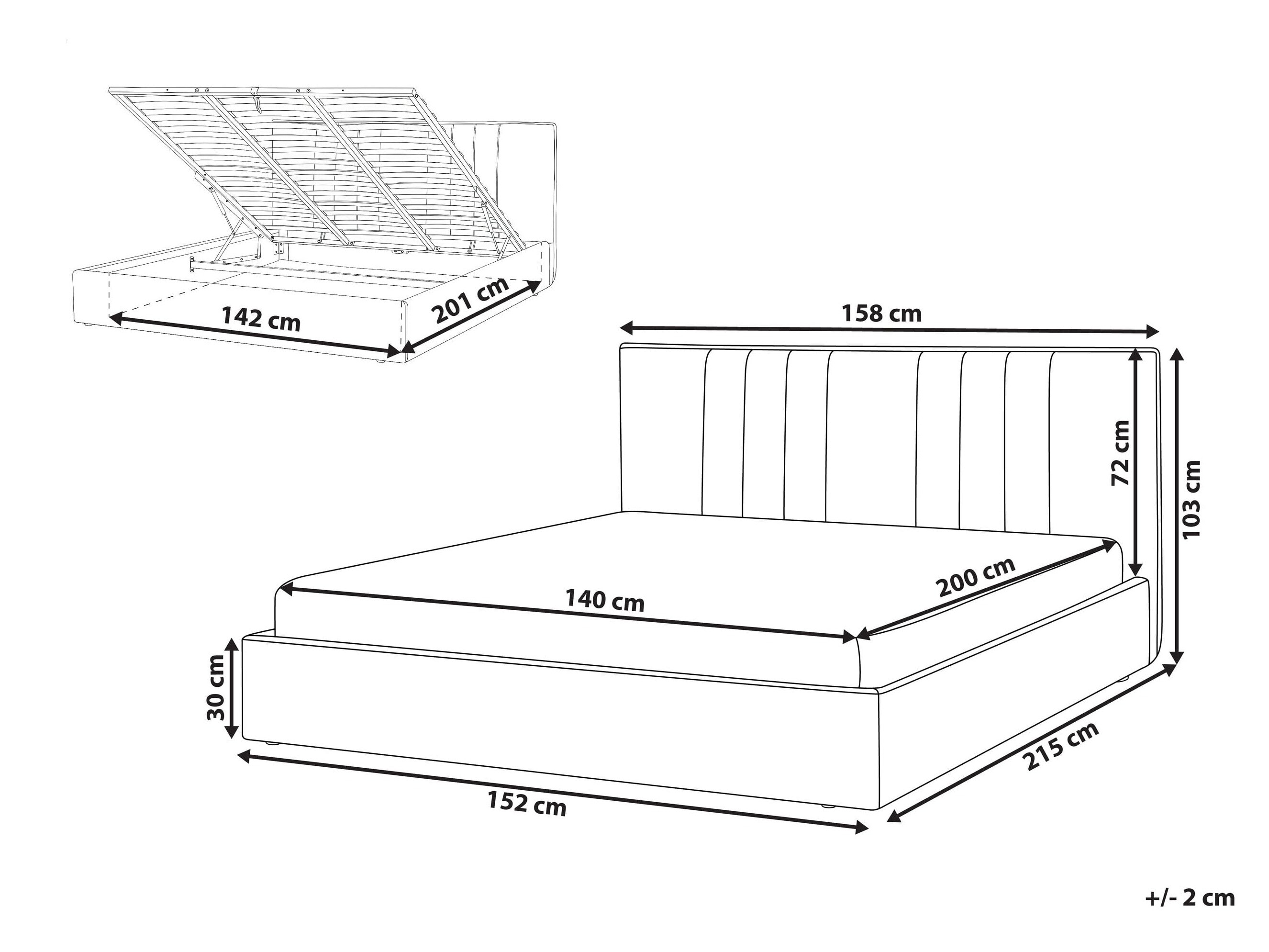 Κρεβάτι Berwyn 3198 (Ανοιχτό μπεζ)
