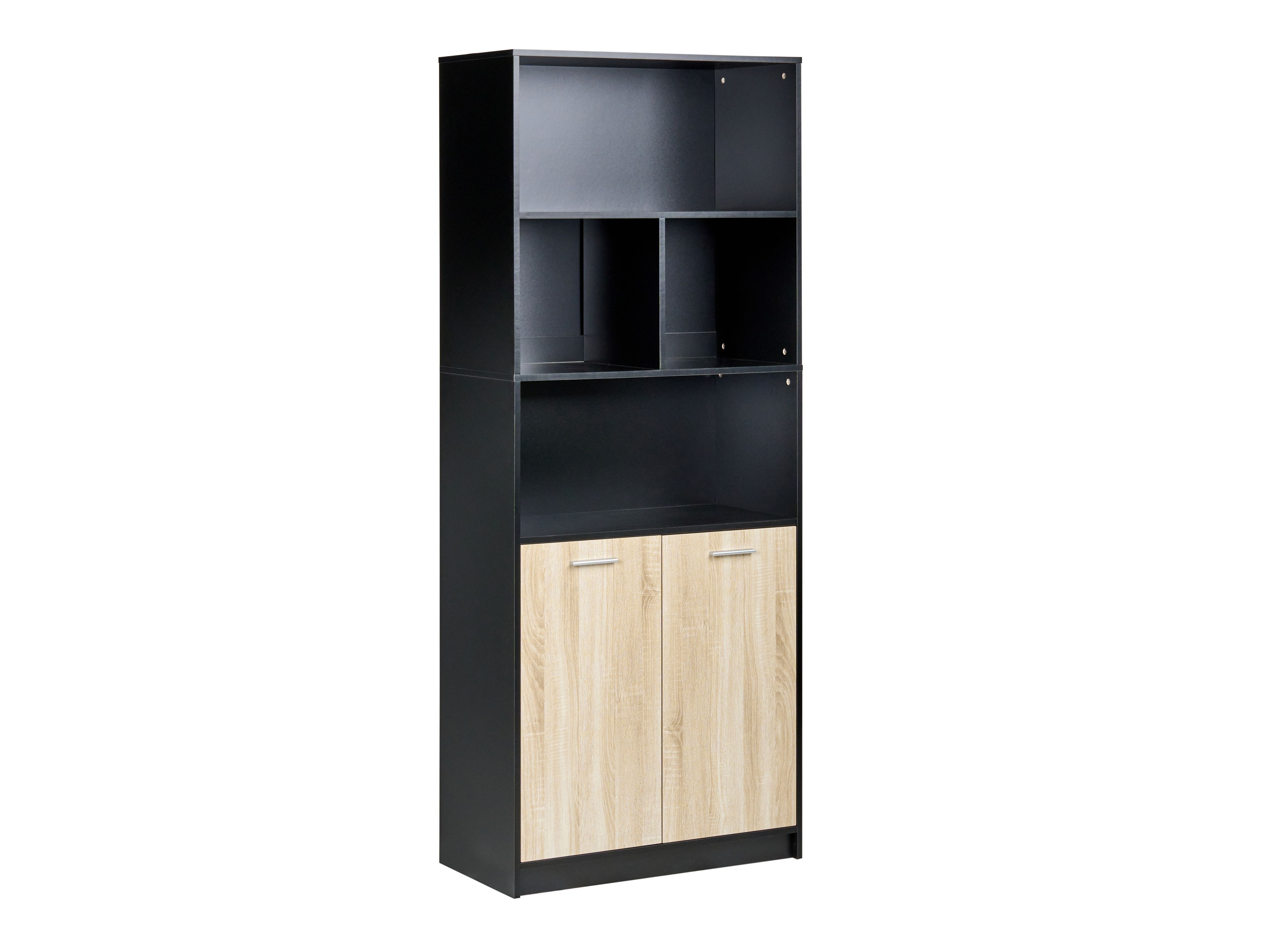 Βιβλιοθήκη Catferu 106 (Μαύρο + Ανοιχτό καφέ)