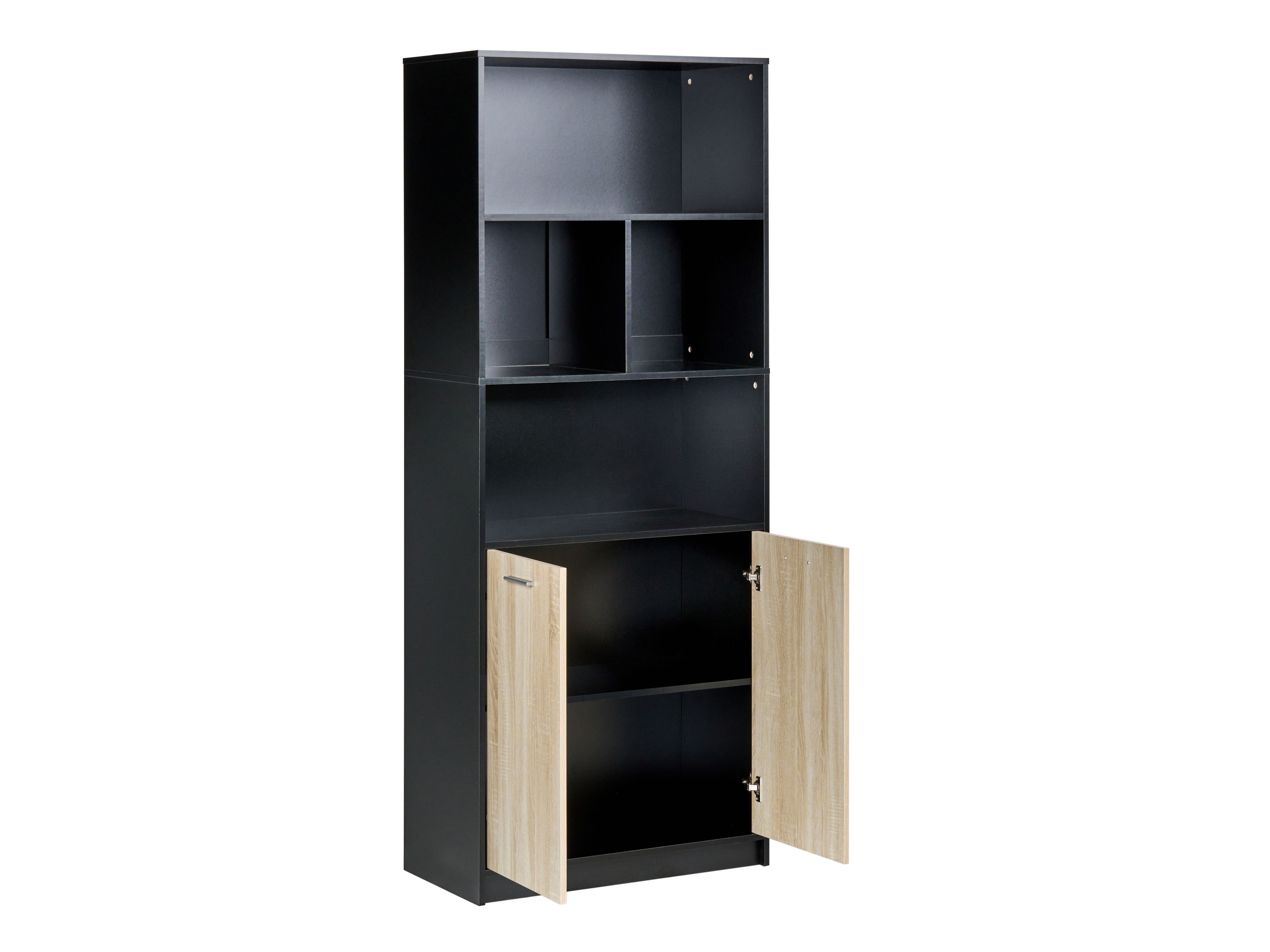 Βιβλιοθήκη Catferu 106 (Μαύρο + Ανοιχτό καφέ)