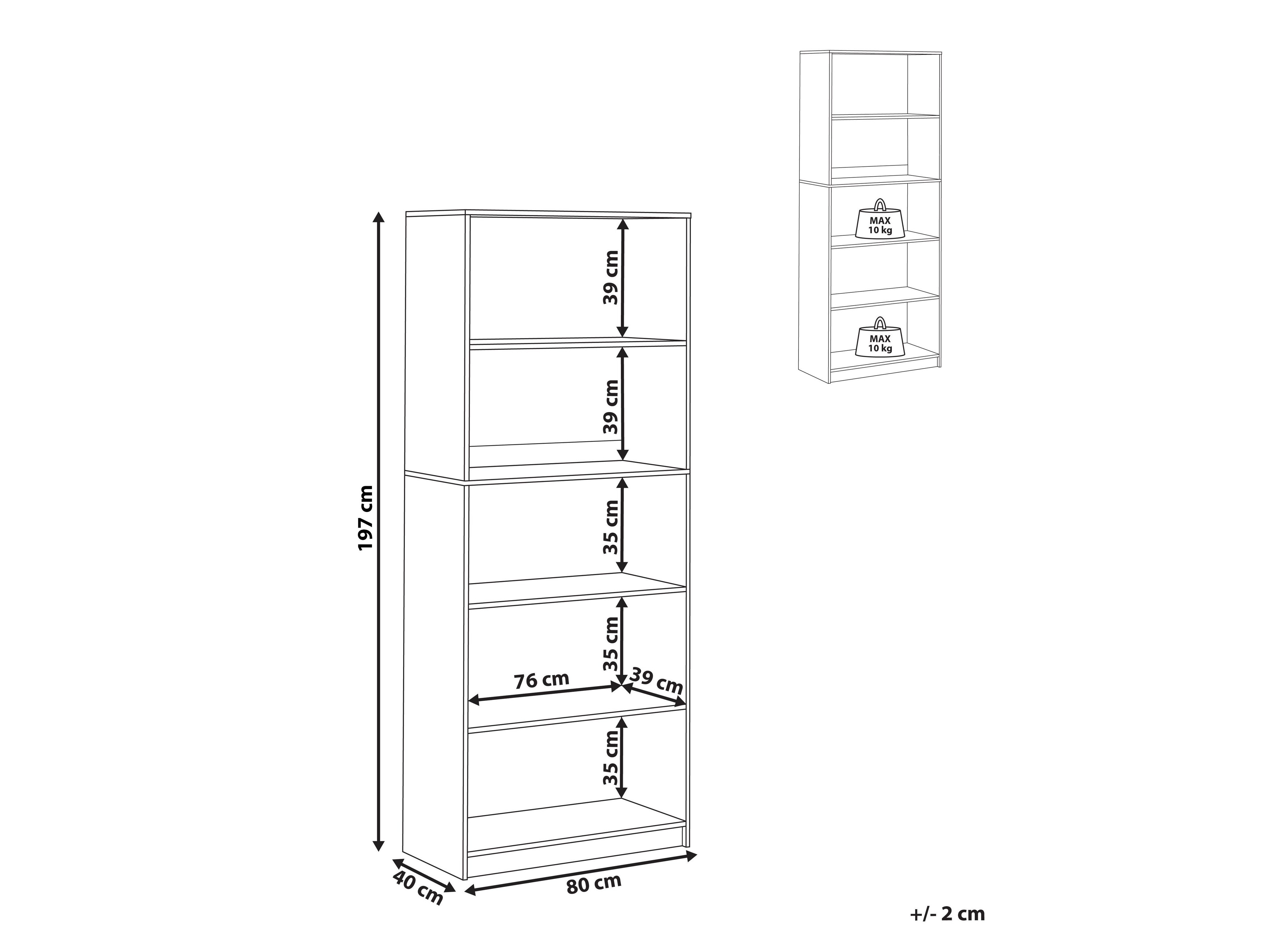 Βιβλιοθήκη Catferu 107 (Άσπρο)