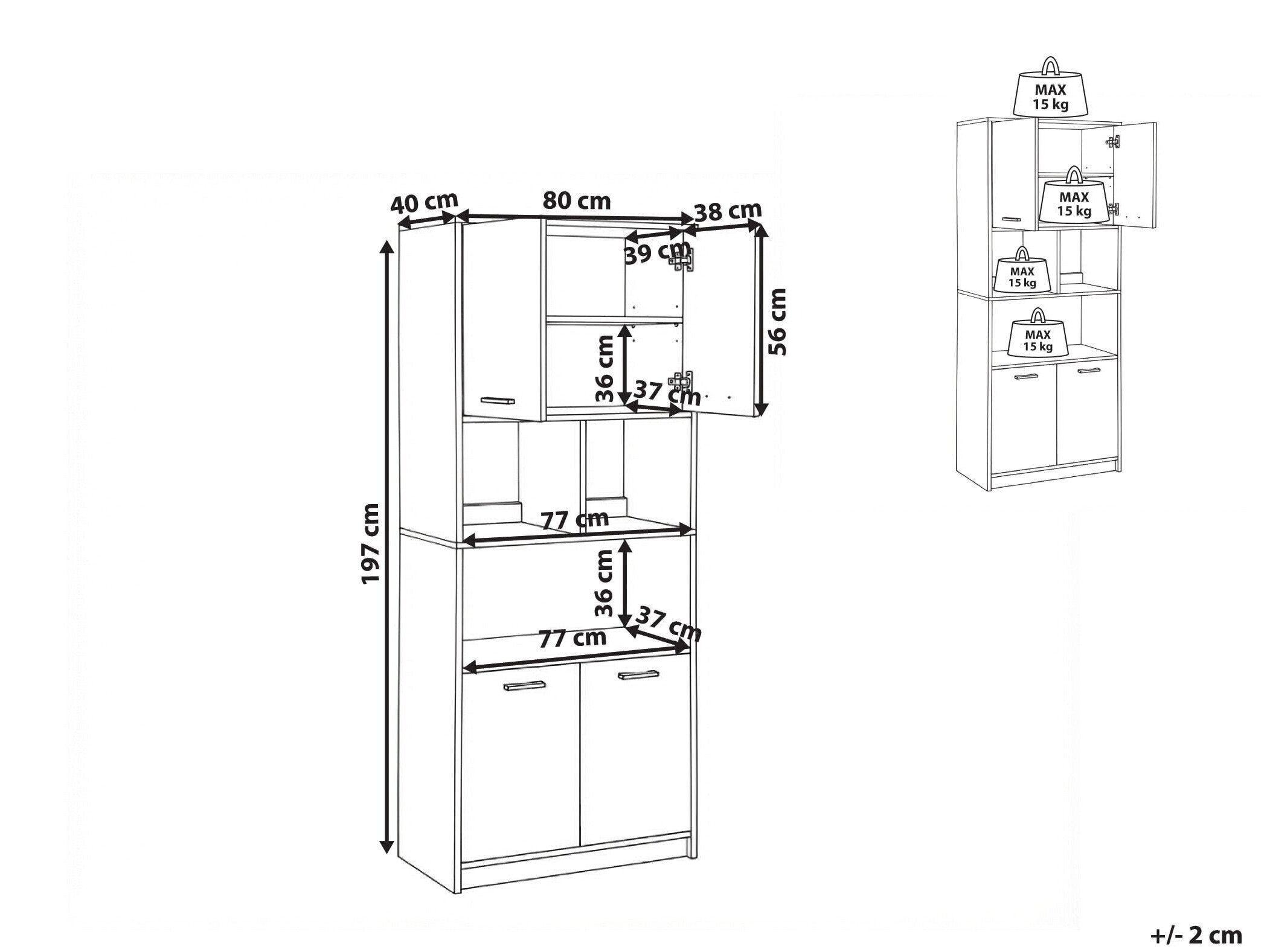 Βιβλιοθήκη Catferu 111 (Άσπρο + Γκρι)