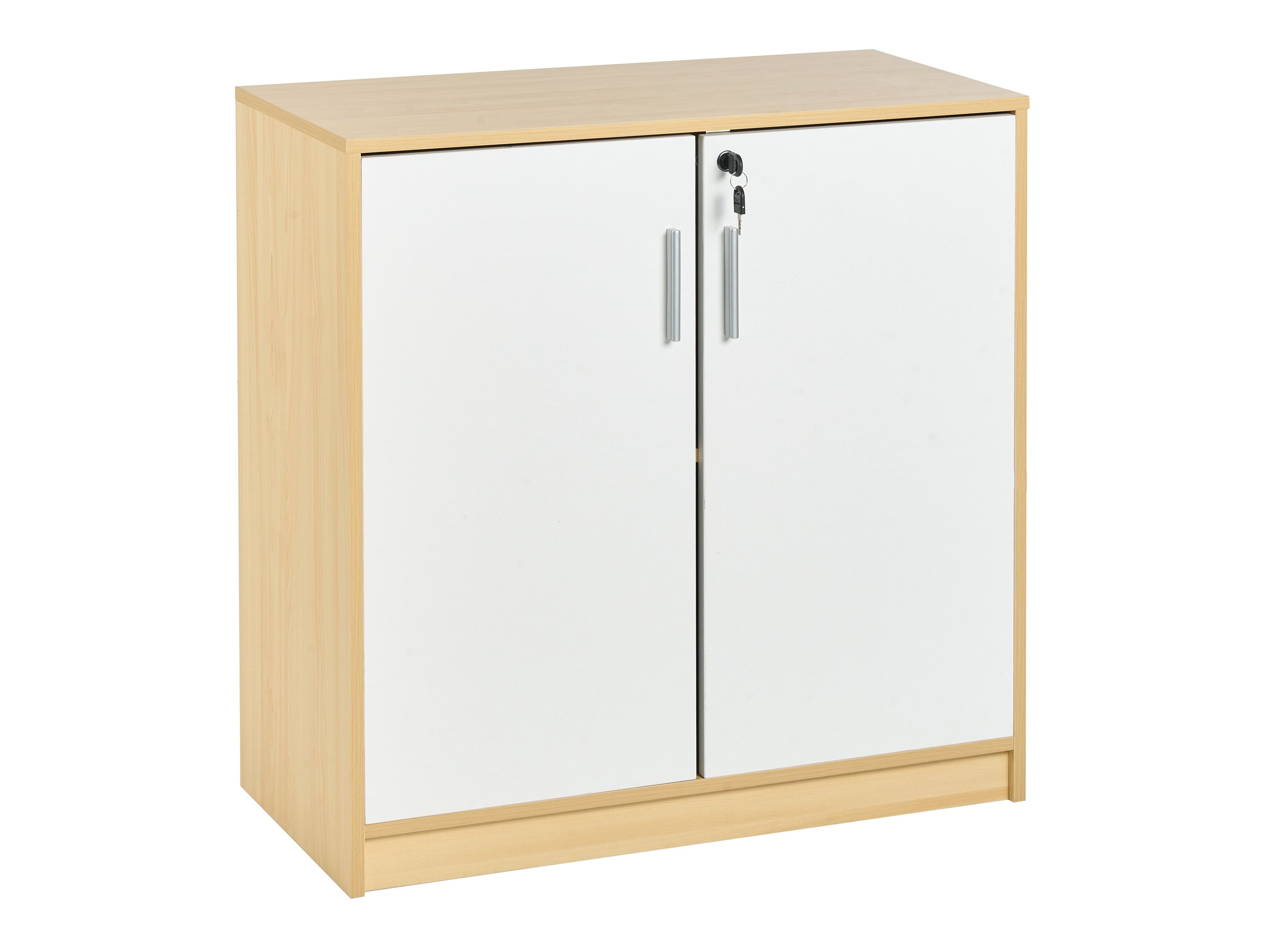 Μπουφέ Catferu 112 (Ανοιχτό χρώμα ξύλου + Άσπρο)