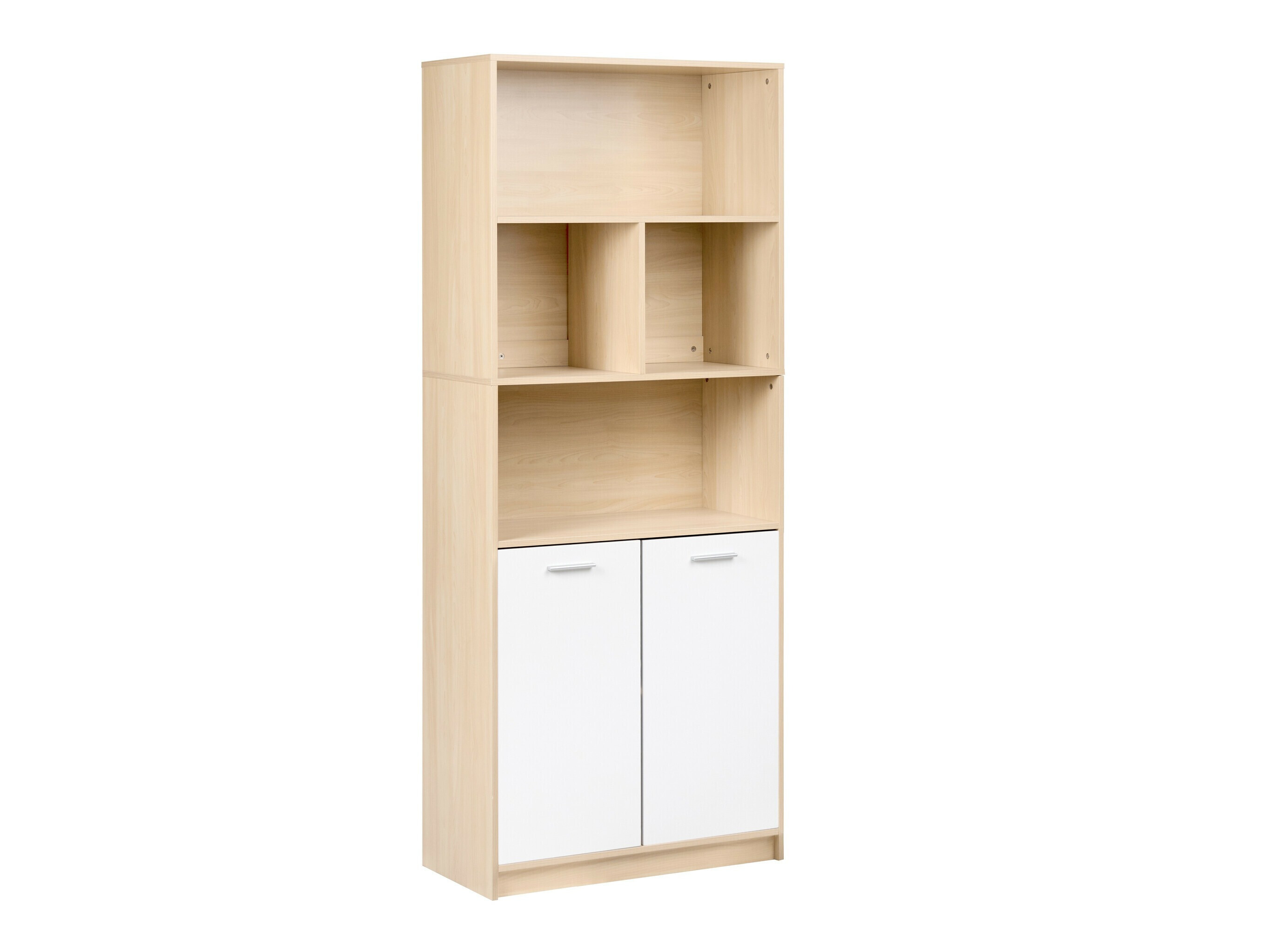 Βιβλιοθήκη Catferu 106 (Ανοιχτό καφέ + Άσπρο)