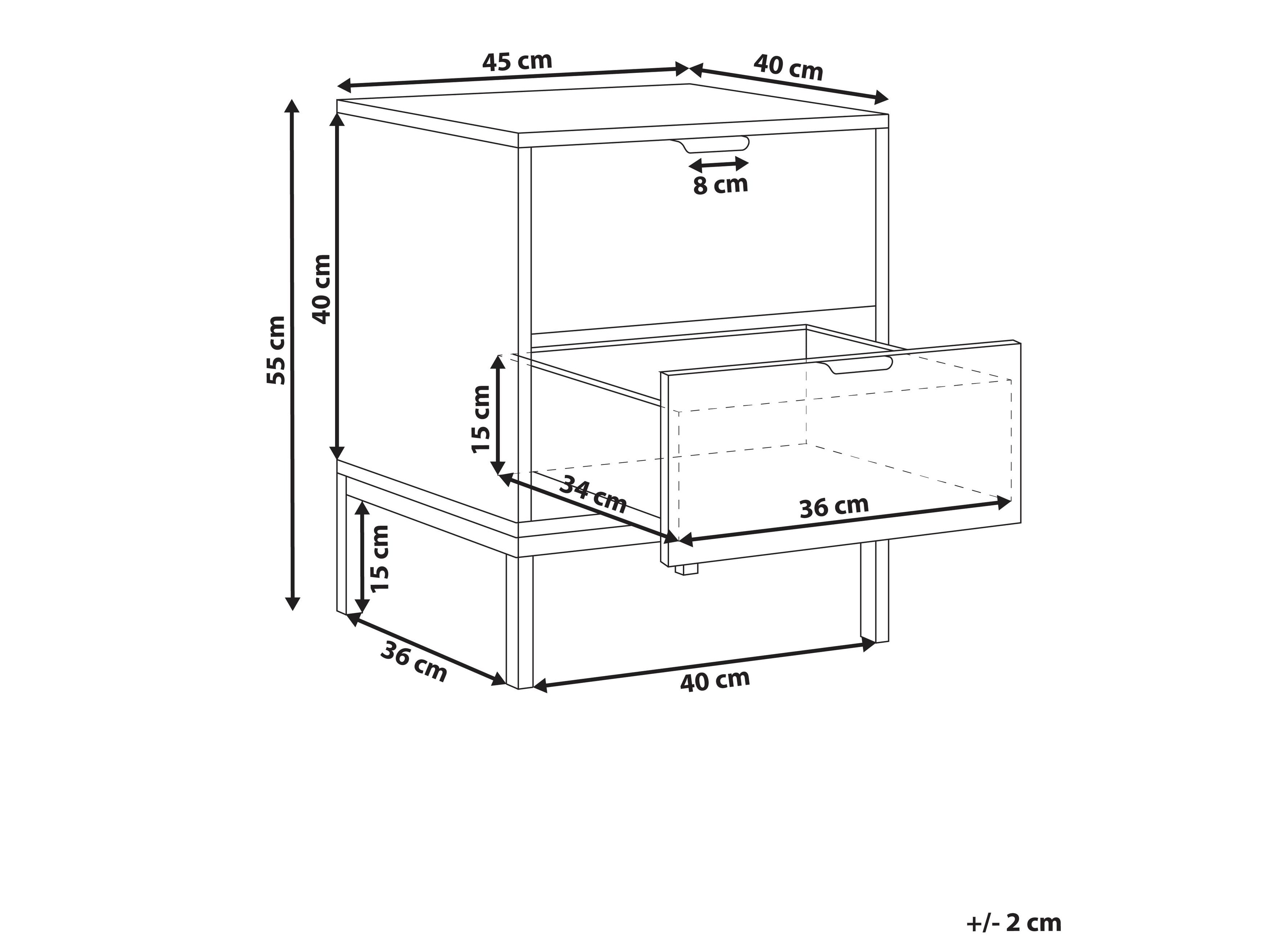 Bedside table Livodeu 100